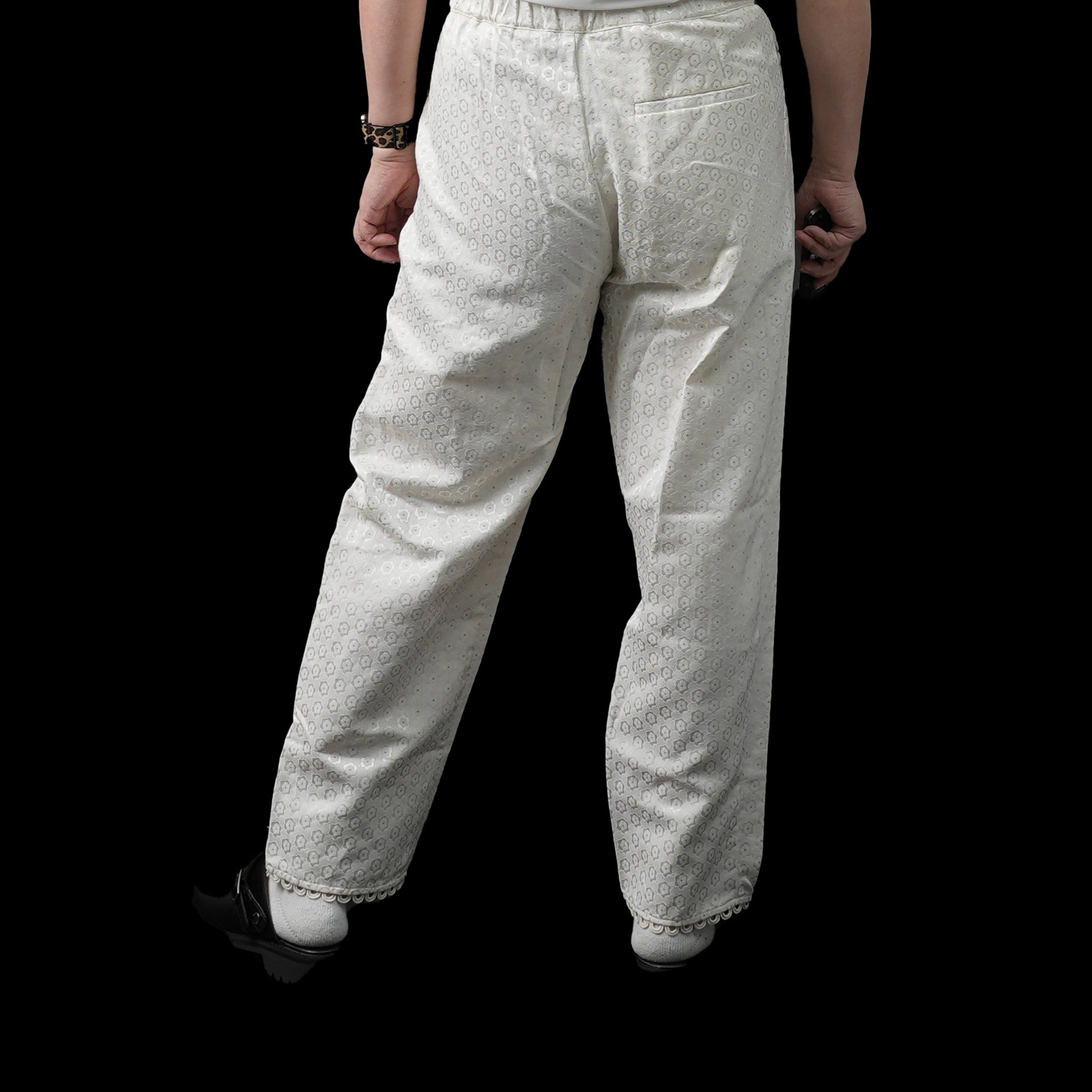 No:28SM02TRM030CRM | Name:Chai Jacquard Drawstring Trousers | Color:Cream【SISTER JANE_シスタージェーン】