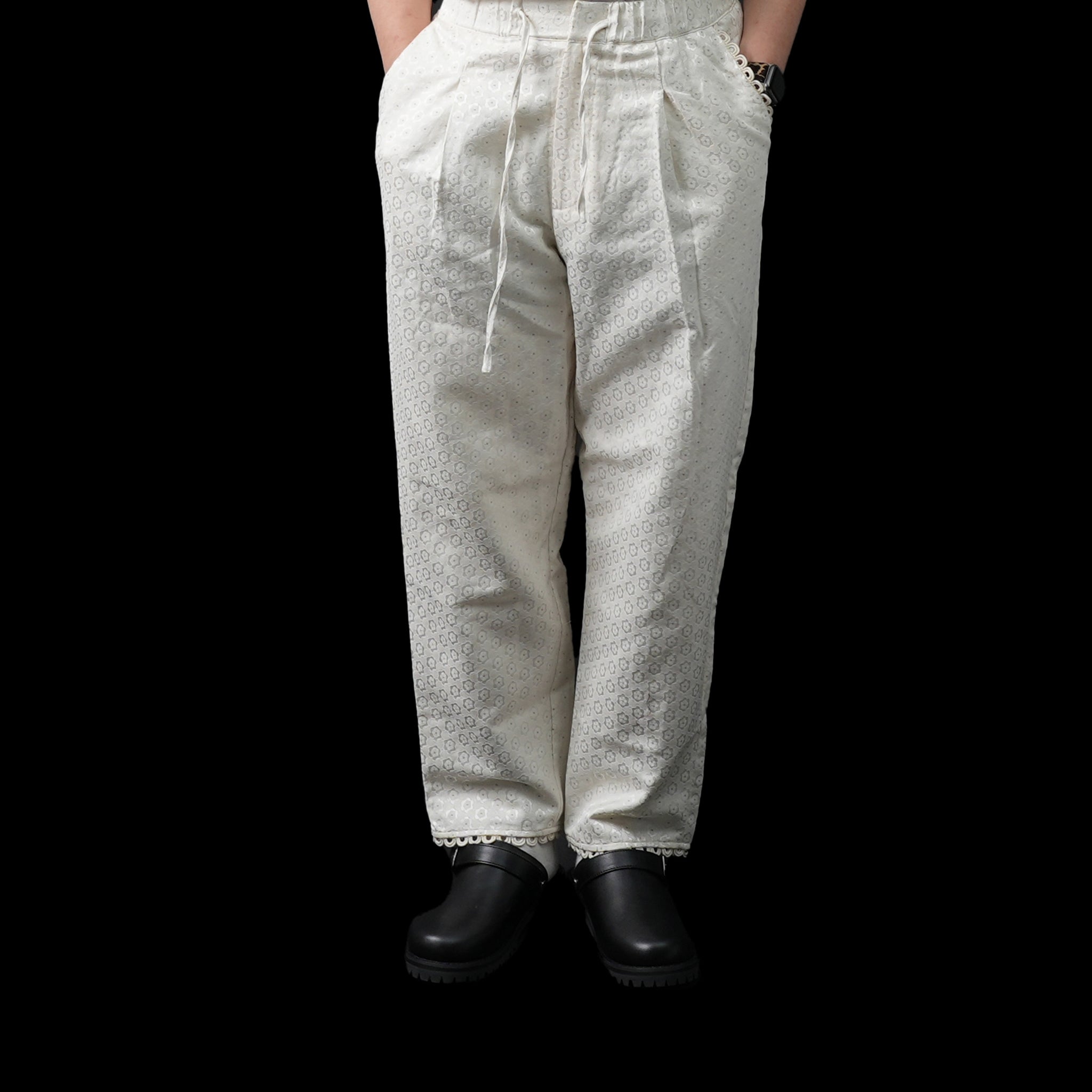 No:28SM02TRM030CRM | Name:Chai Jacquard Drawstring Trousers | Color:Cream【SISTER JANE_シスタージェーン】