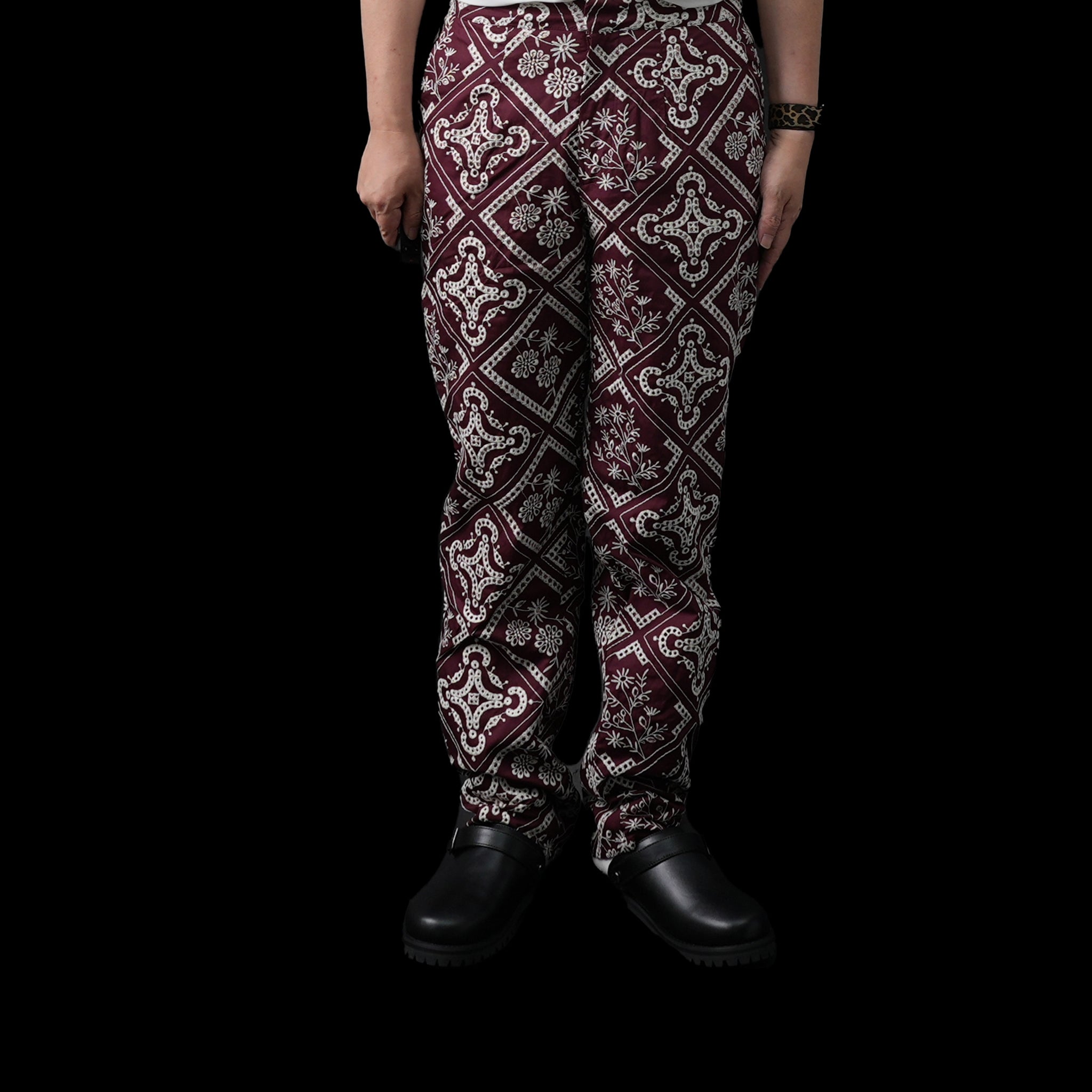 28SM02TRM028BRG | Garnet Embroidered Tailored Trousers | Color:Burgundy【SISTER JANE_シスタージェーン】