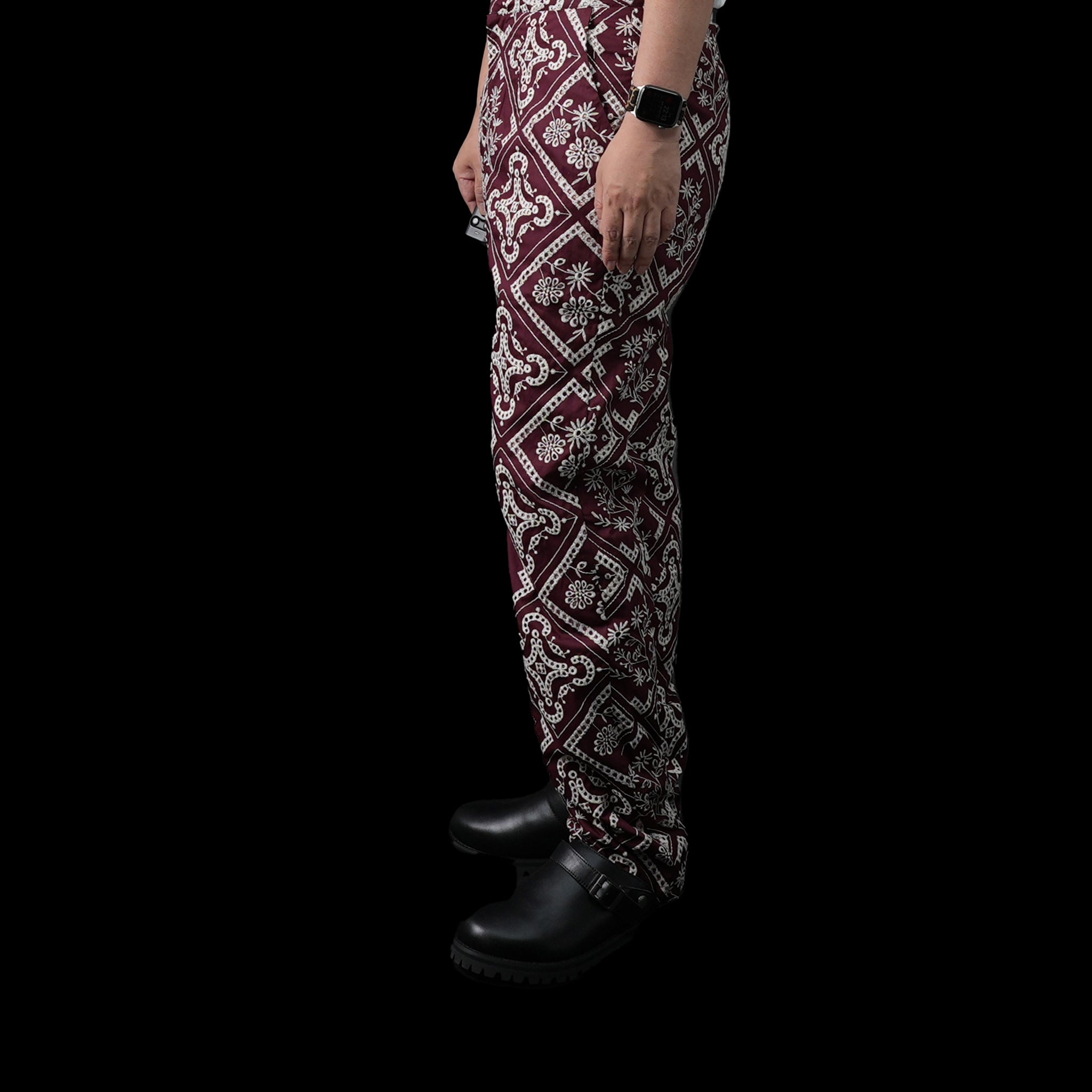 28SM02TRM028BRG | Garnet Embroidered Tailored Trousers | Color:Burgundy【SISTER JANE_シスタージェーン】