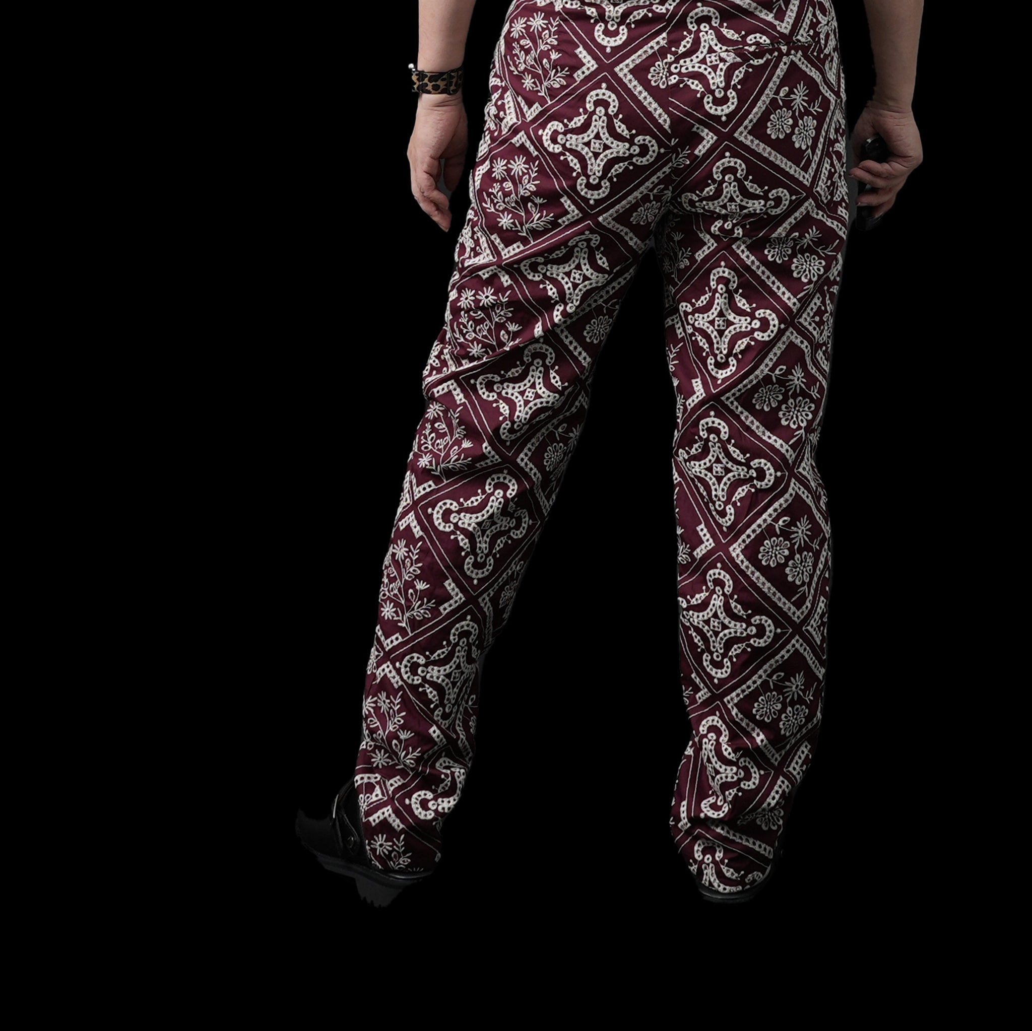 28SM02TRM028BRG | Garnet Embroidered Tailored Trousers | Color:Burgundy【SISTER JANE_シスタージェーン】