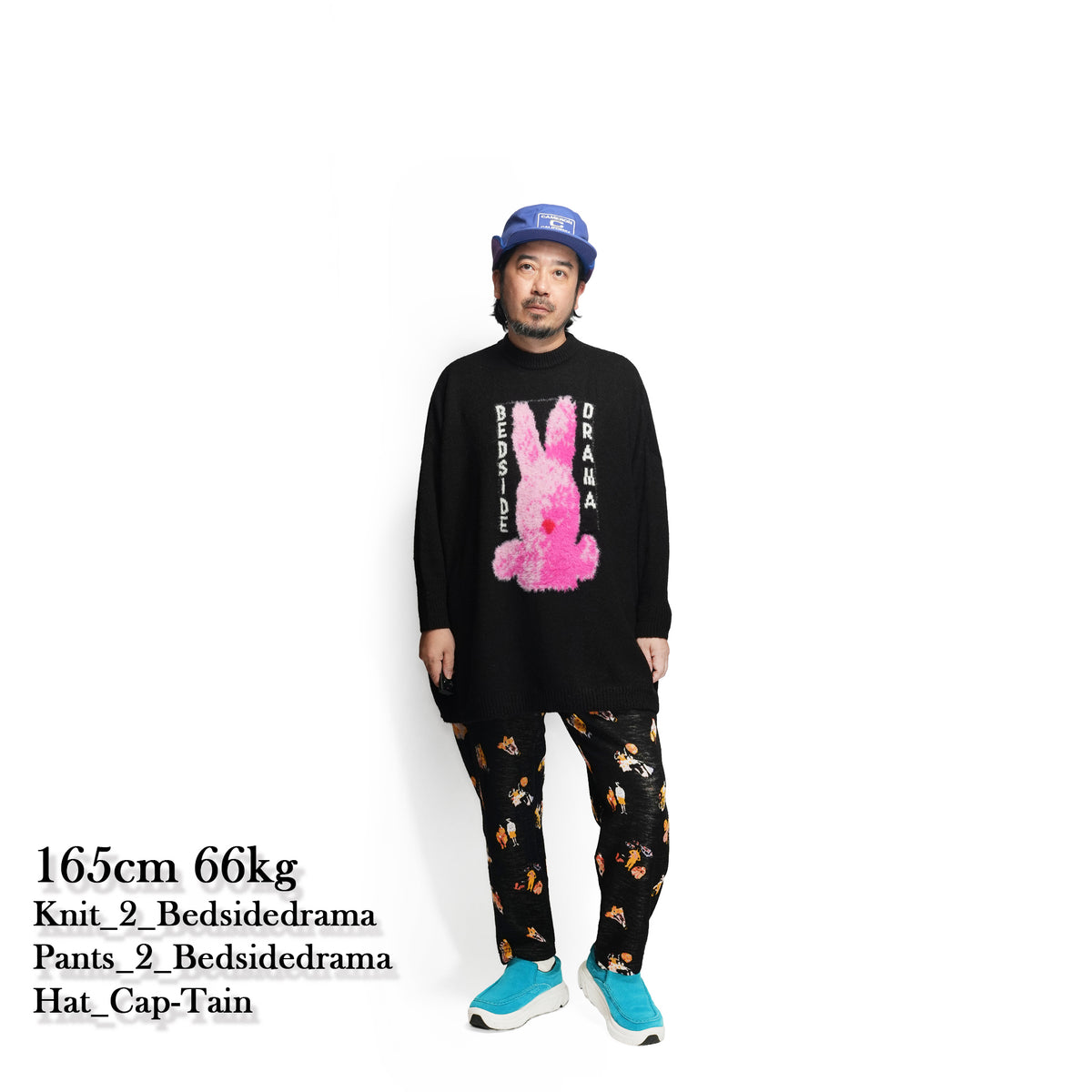 Pink Rabbit Wide Knit Sweater – Black | BEDSIDEDRAMA | 入荷予定アイテム