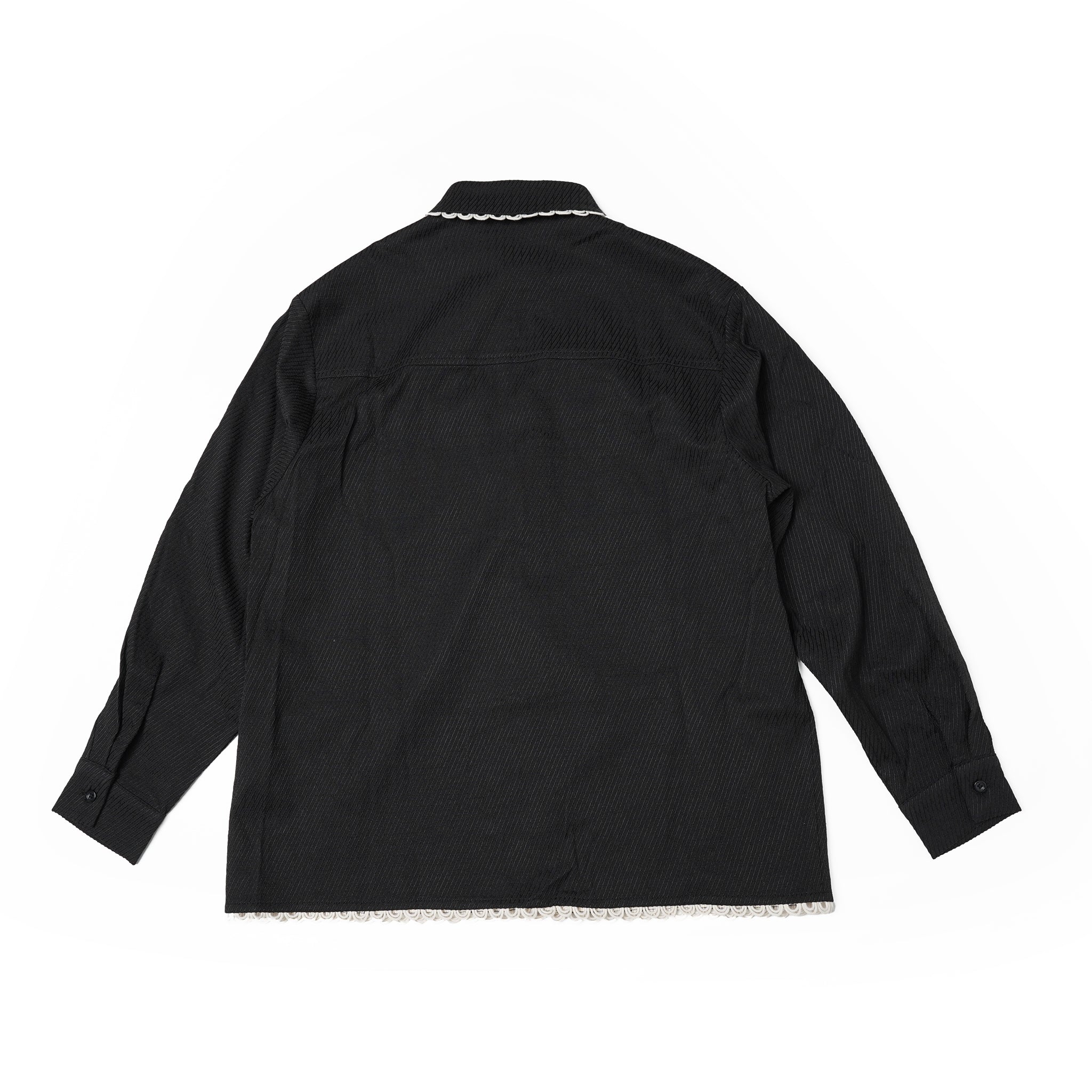 No:28SM02BLM052BLK | Name:Hector Dove Embroidered Shirt | Color:Black【SISTER JANE_シスタージェーン】