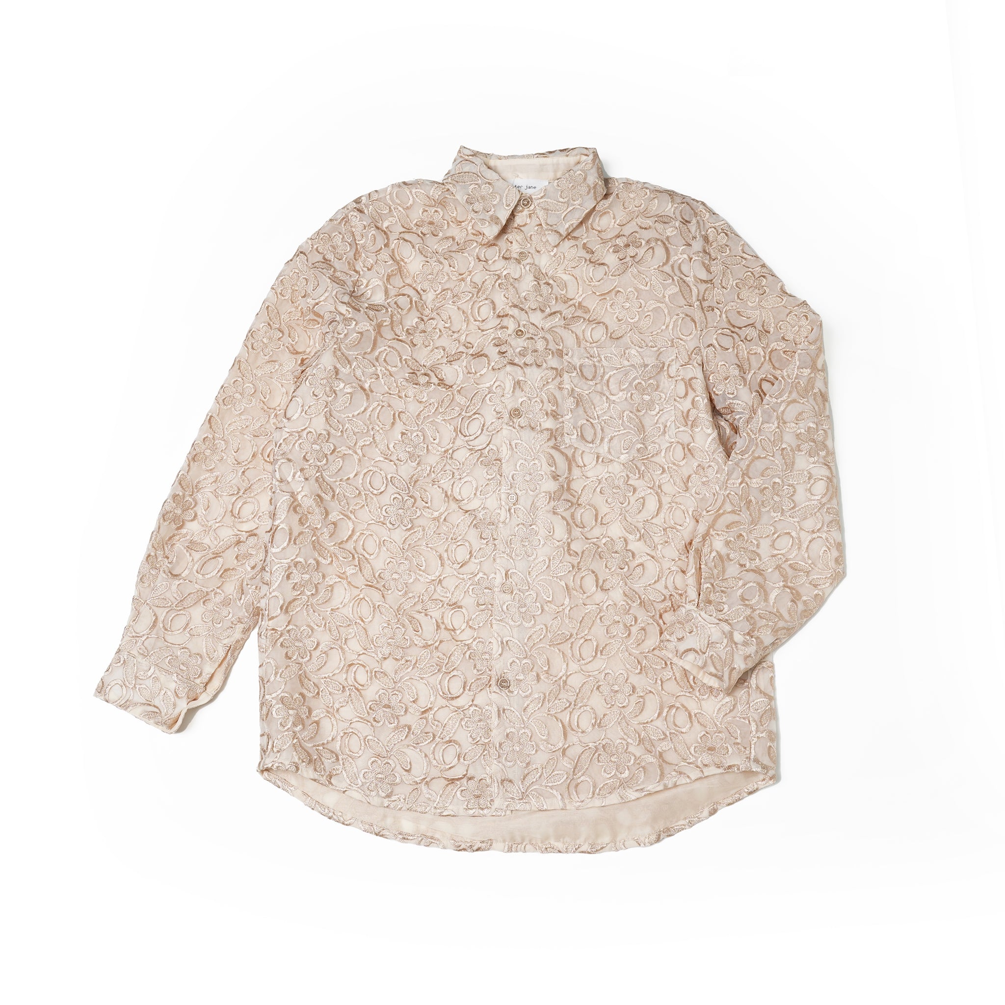 No:28SM02BLM059GLD | Name:Penny Lace Embroidery Shirt | Color:Gold【SISTER JANE_シスタージェーン】