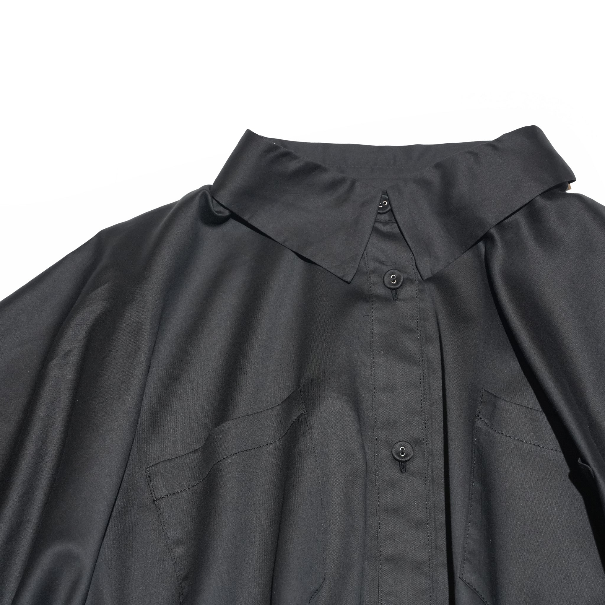 Dancing Lace poncho shirt– Black | BEDSIDEDRAMA