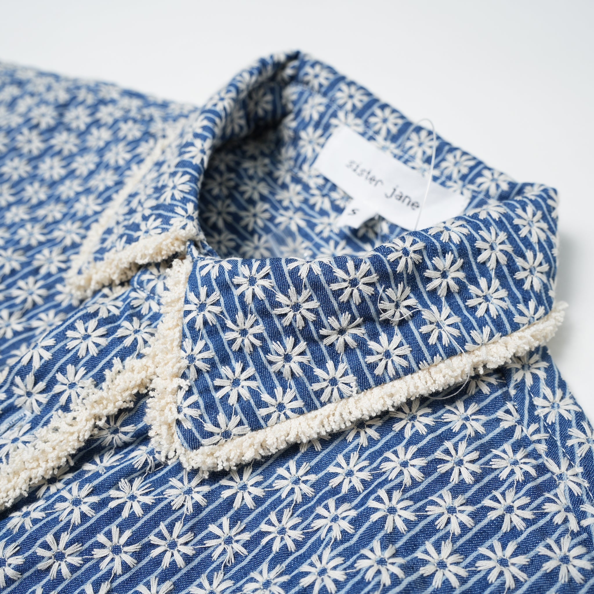 No:28SM02BLM056BLE | Name:Chessie Fray Boxy Shirt | Color:Blue【SISTER JANE_シスタージェーン】