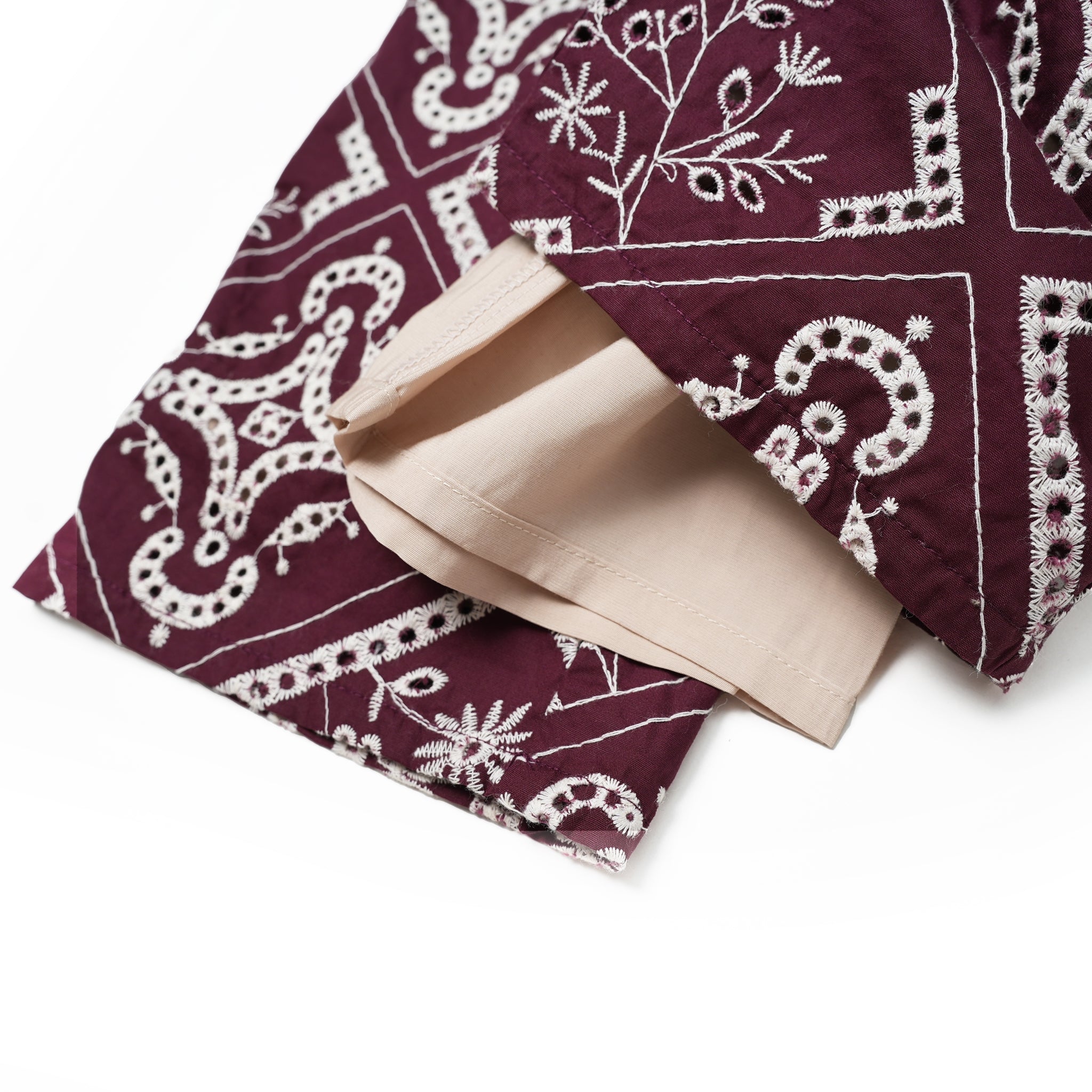 28SM02TRM028BRG | Garnet Embroidered Tailored Trousers | Color:Burgundy【SISTER JANE_シスタージェーン】