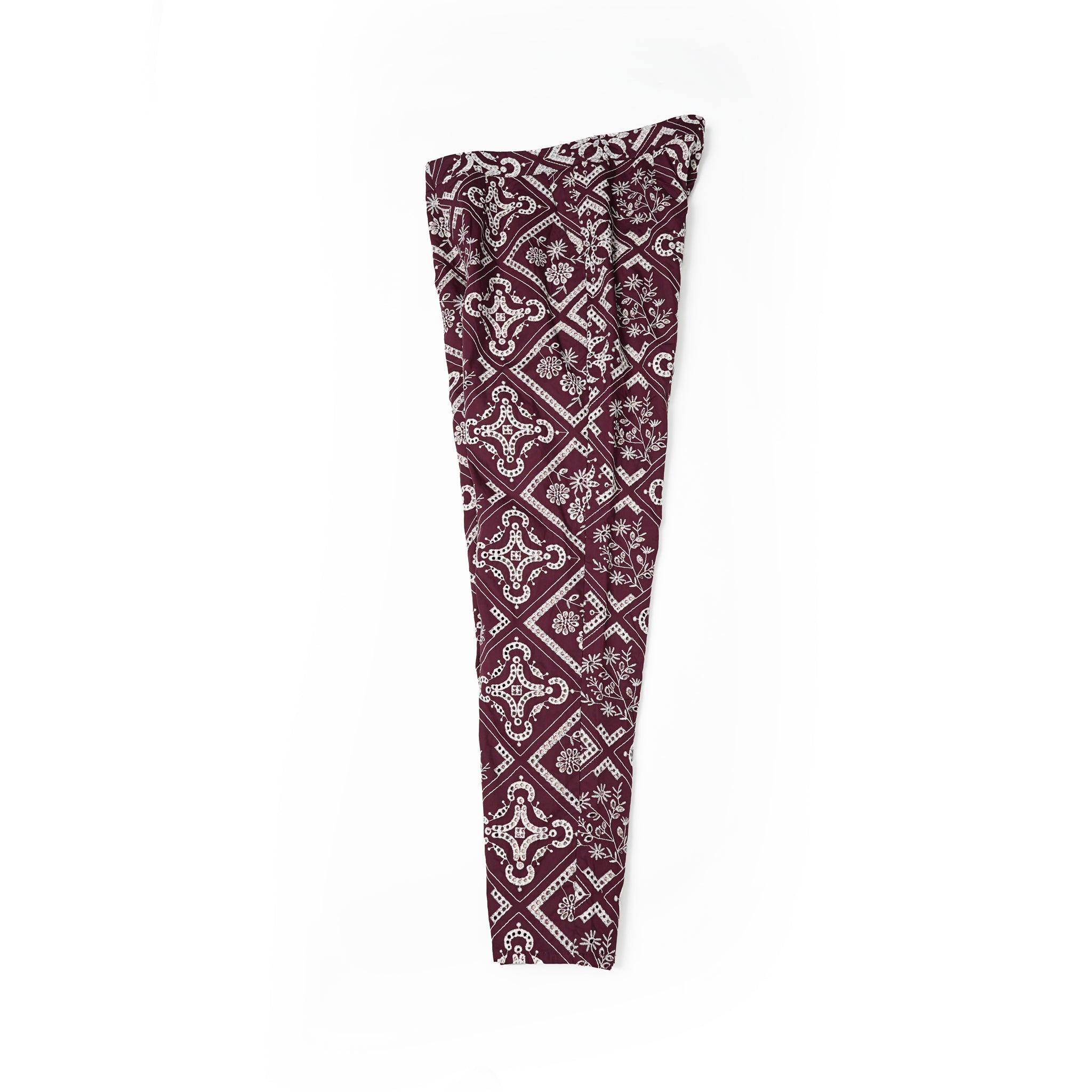 28SM02TRM028BRG | Garnet Embroidered Tailored Trousers | Color:Burgundy【SISTER JANE_シスタージェーン】