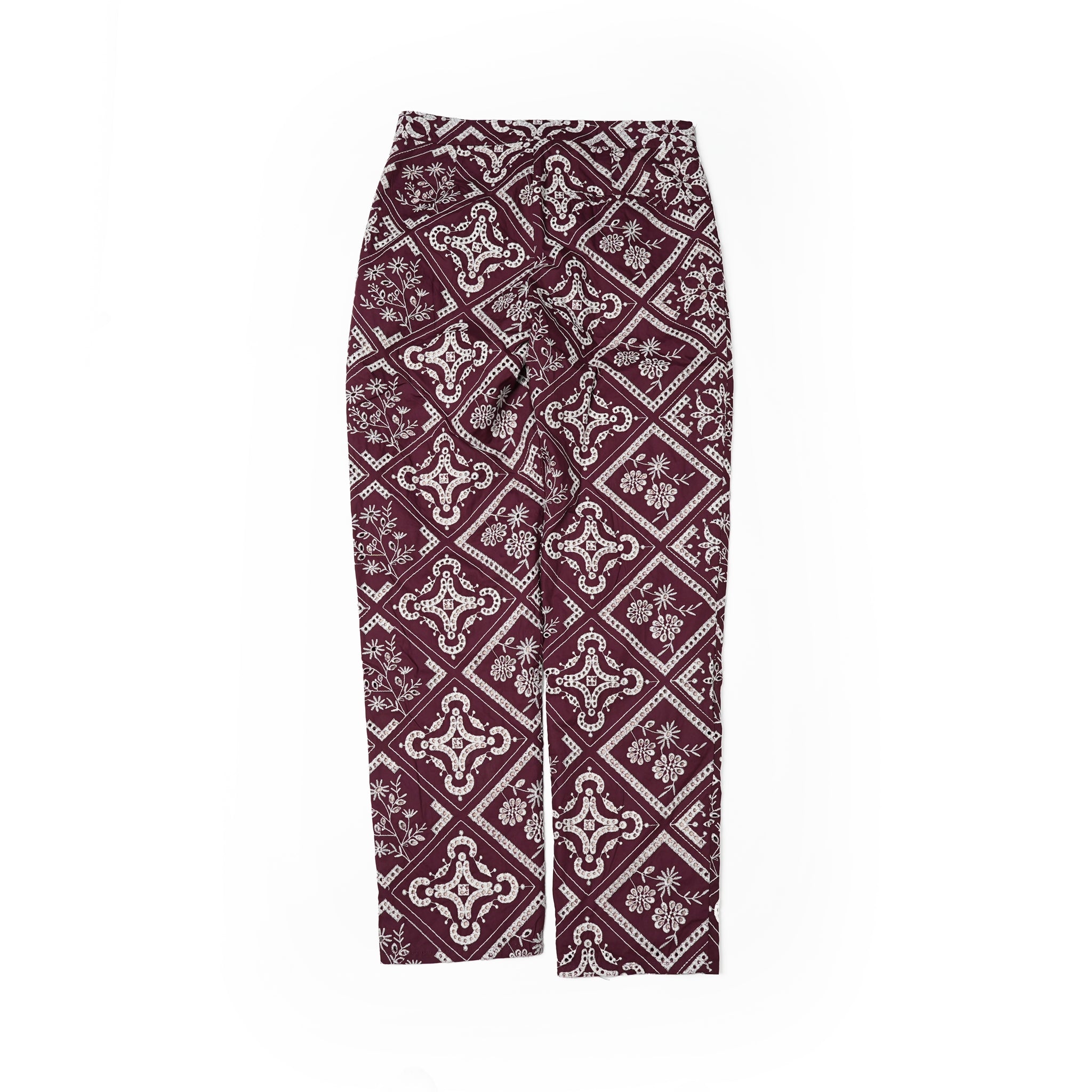 28SM02TRM028BRG | Garnet Embroidered Tailored Trousers | Color:Burgundy【SISTER JANE_シスタージェーン】