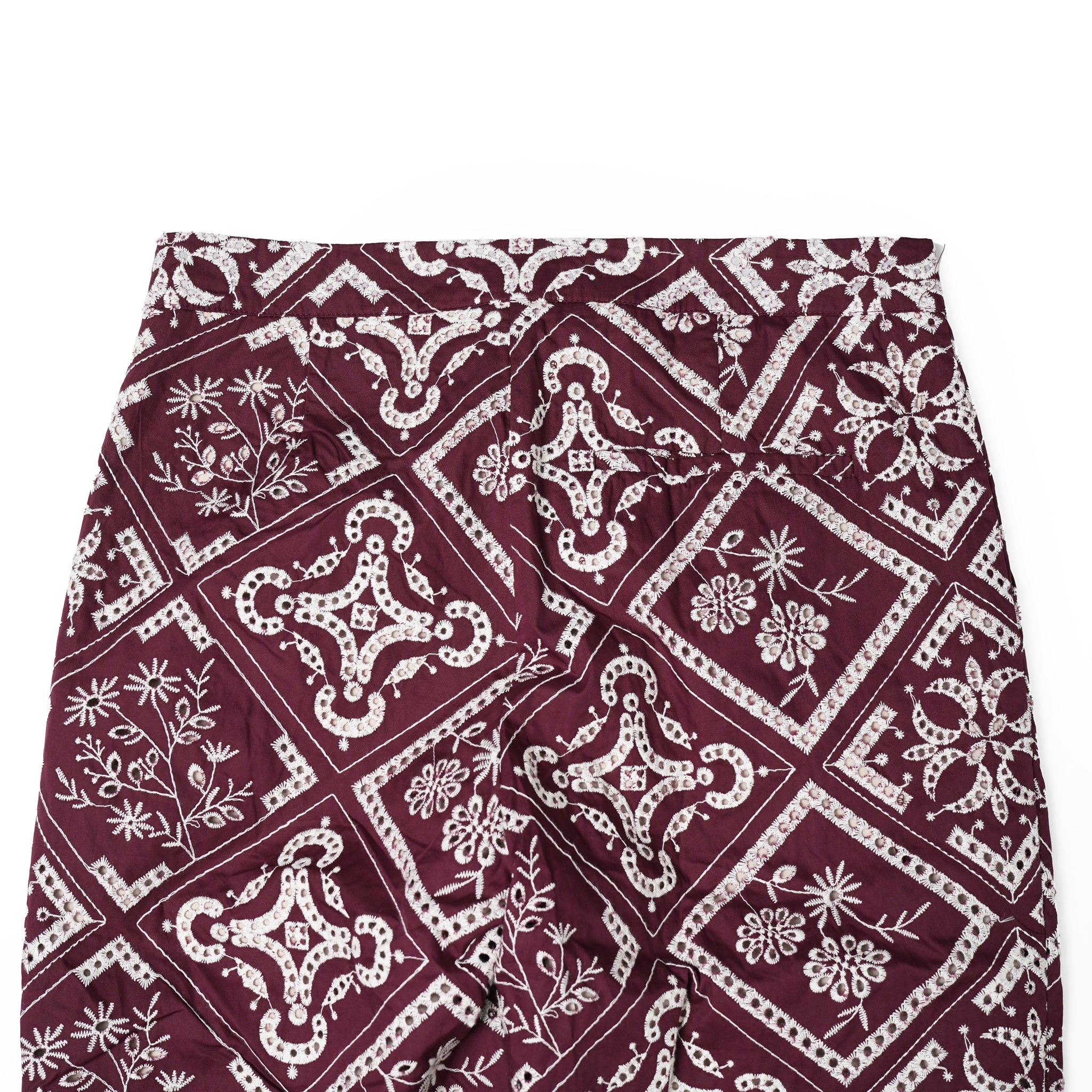 28SM02TRM028BRG | Garnet Embroidered Tailored Trousers | Color:Burgundy【SISTER JANE_シスタージェーン】