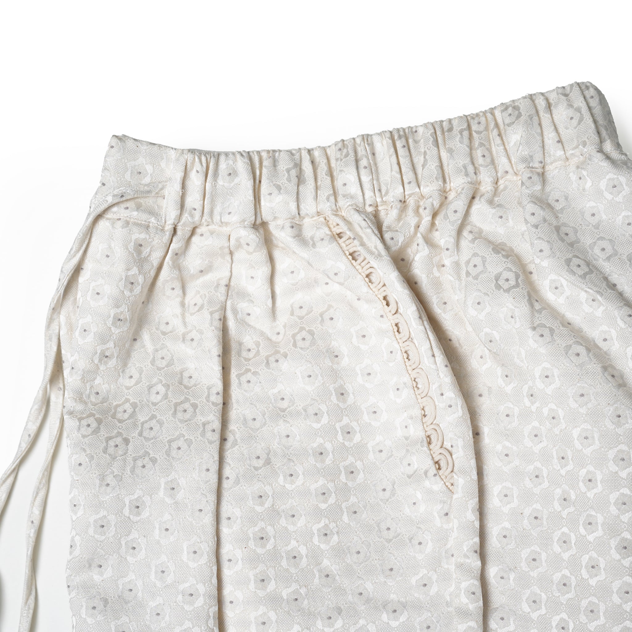 No:28SM02TRM030CRM | Name:Chai Jacquard Drawstring Trousers | Color:Cream【SISTER JANE_シスタージェーン】
