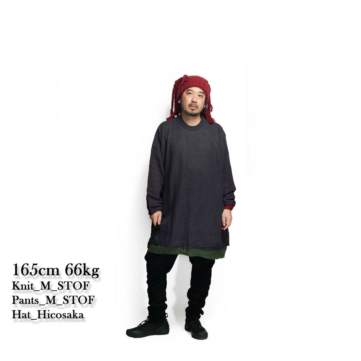 Mohair Layer Knit Pulover – Navy | STOF