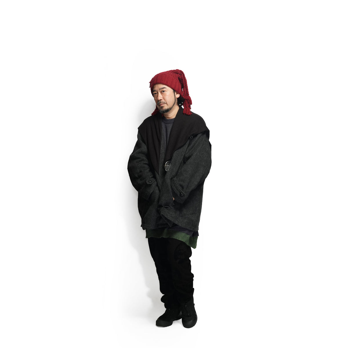 Anarchy Shawl Short Coat – Black | STOF