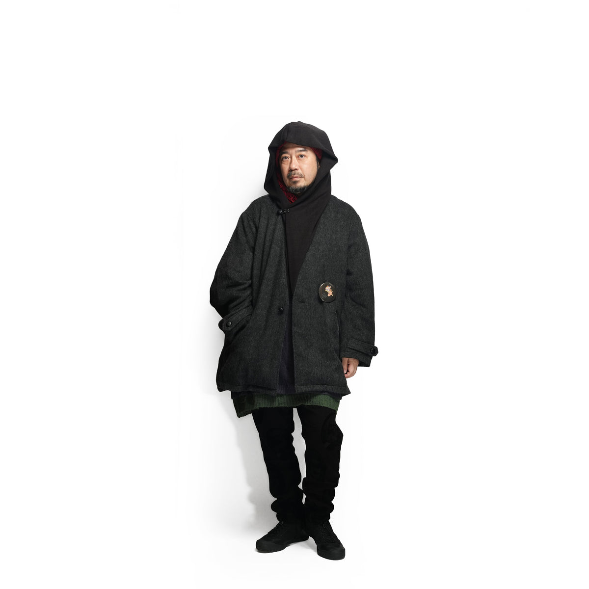 Anarchy Shawl Short Coat – Black | STOF
