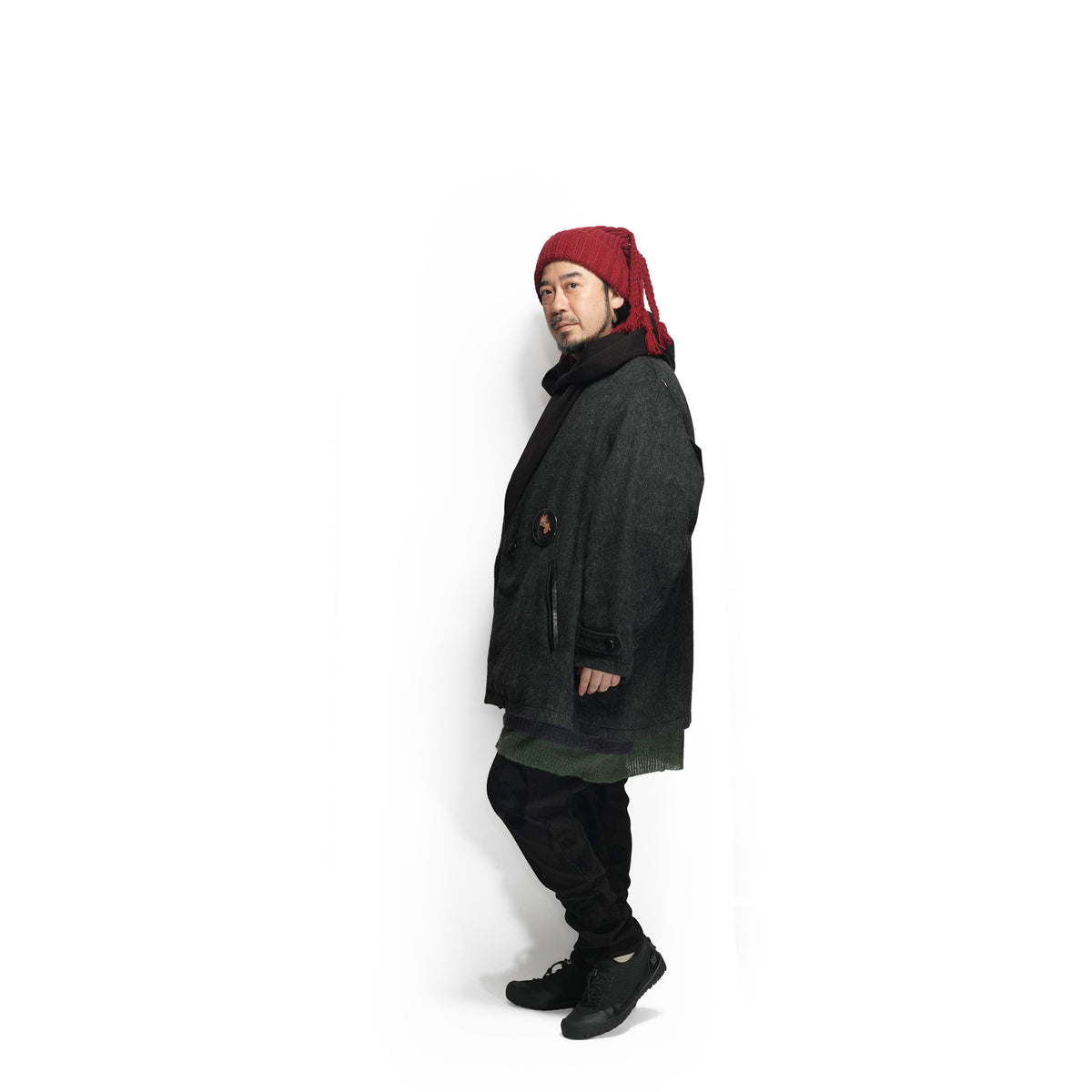 Anarchy Shawl Short Coat – Black | STOF