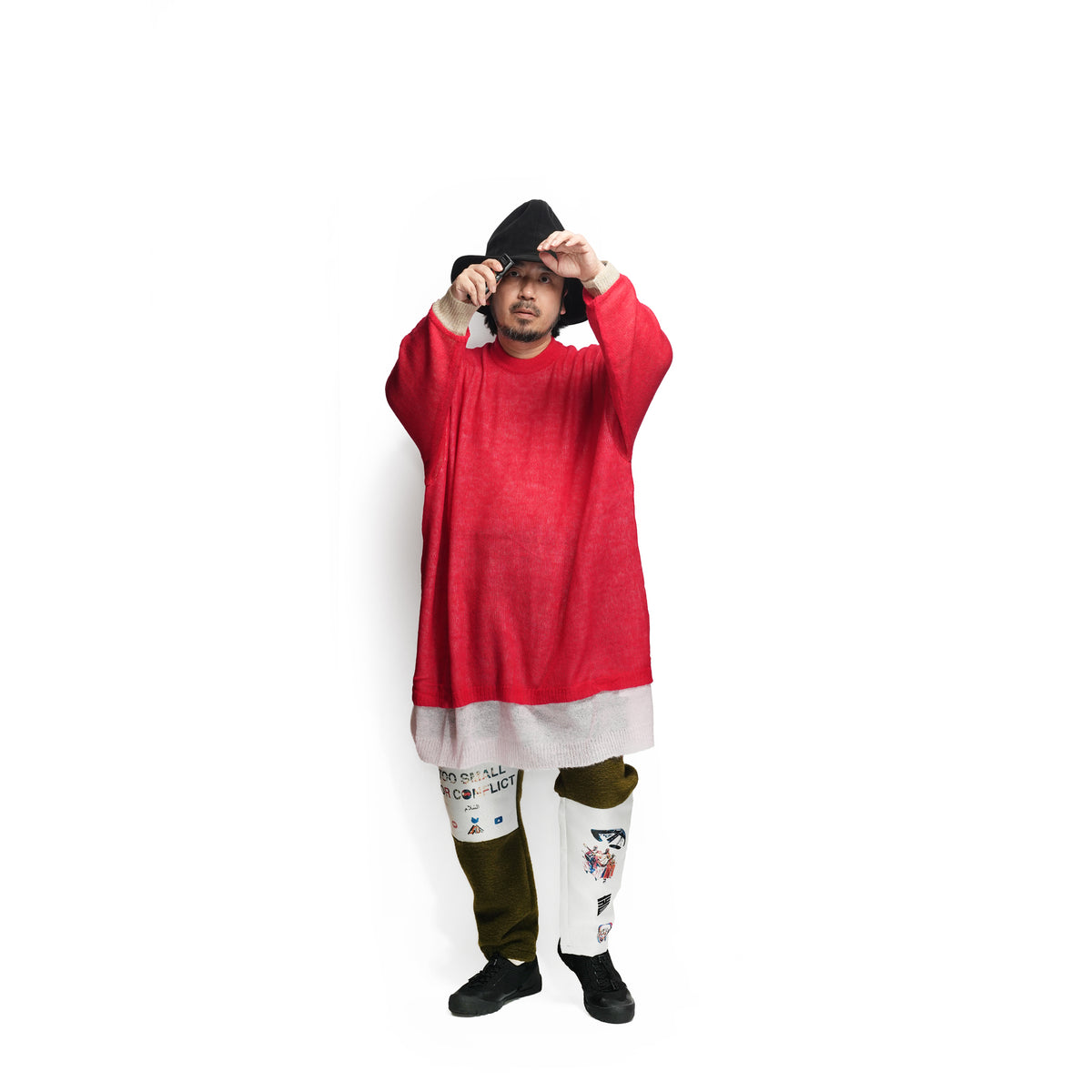 Mohair Layer Knit Pulover – Red | STOF