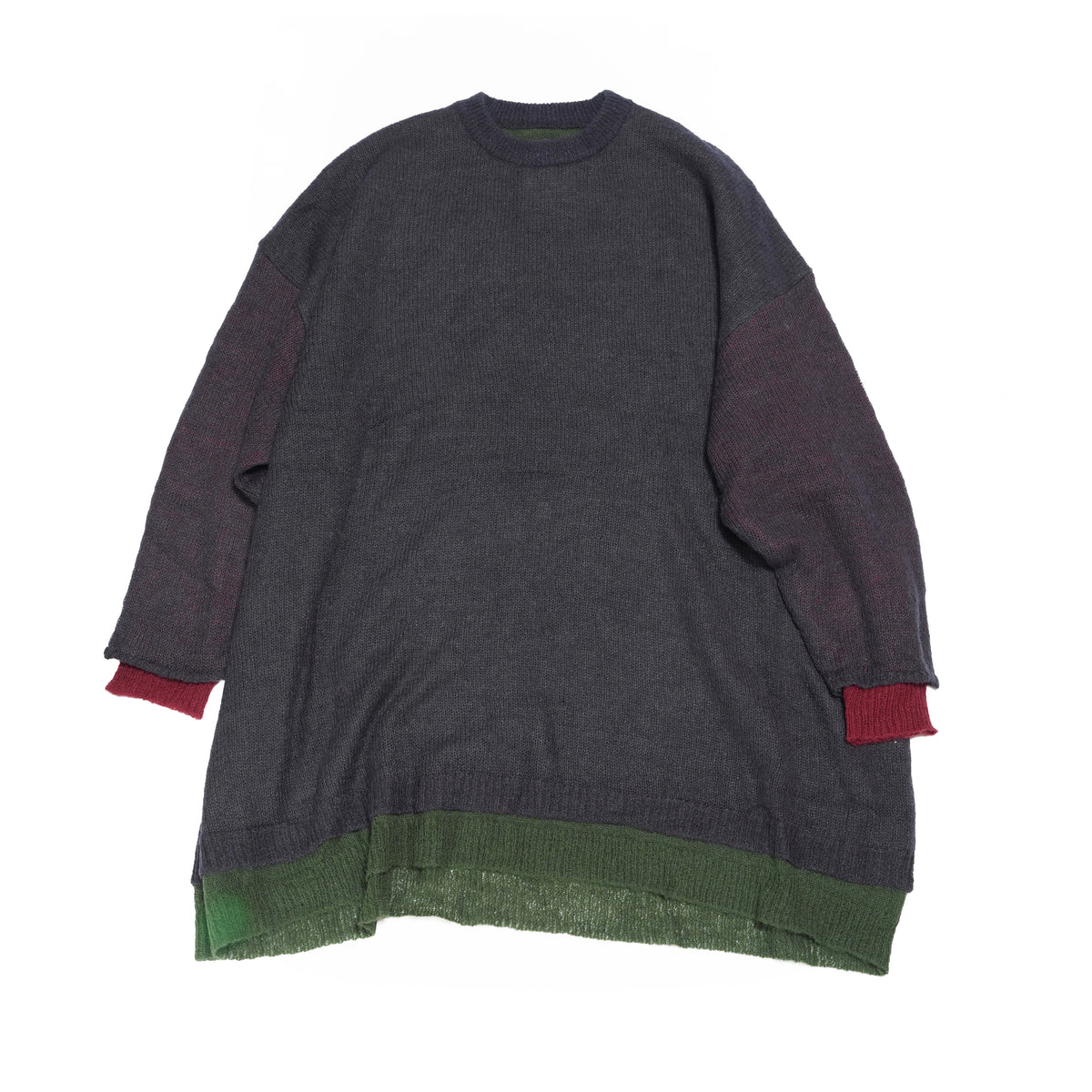 Mohair Layer Knit Pulover – Navy | STOF