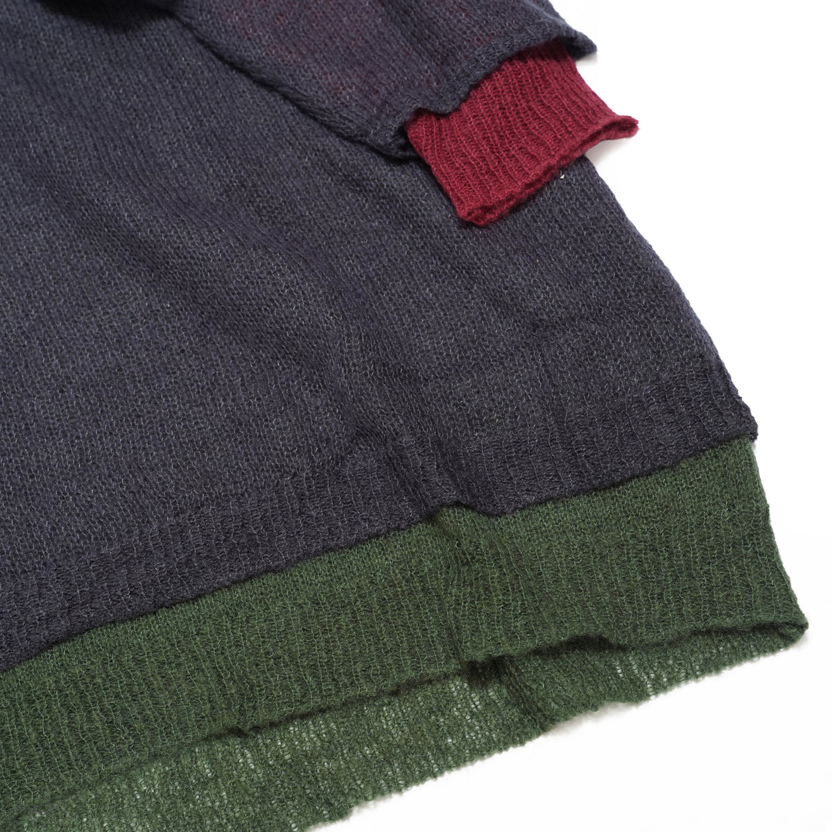 Mohair Layer Knit Pulover – Navy | STOF
