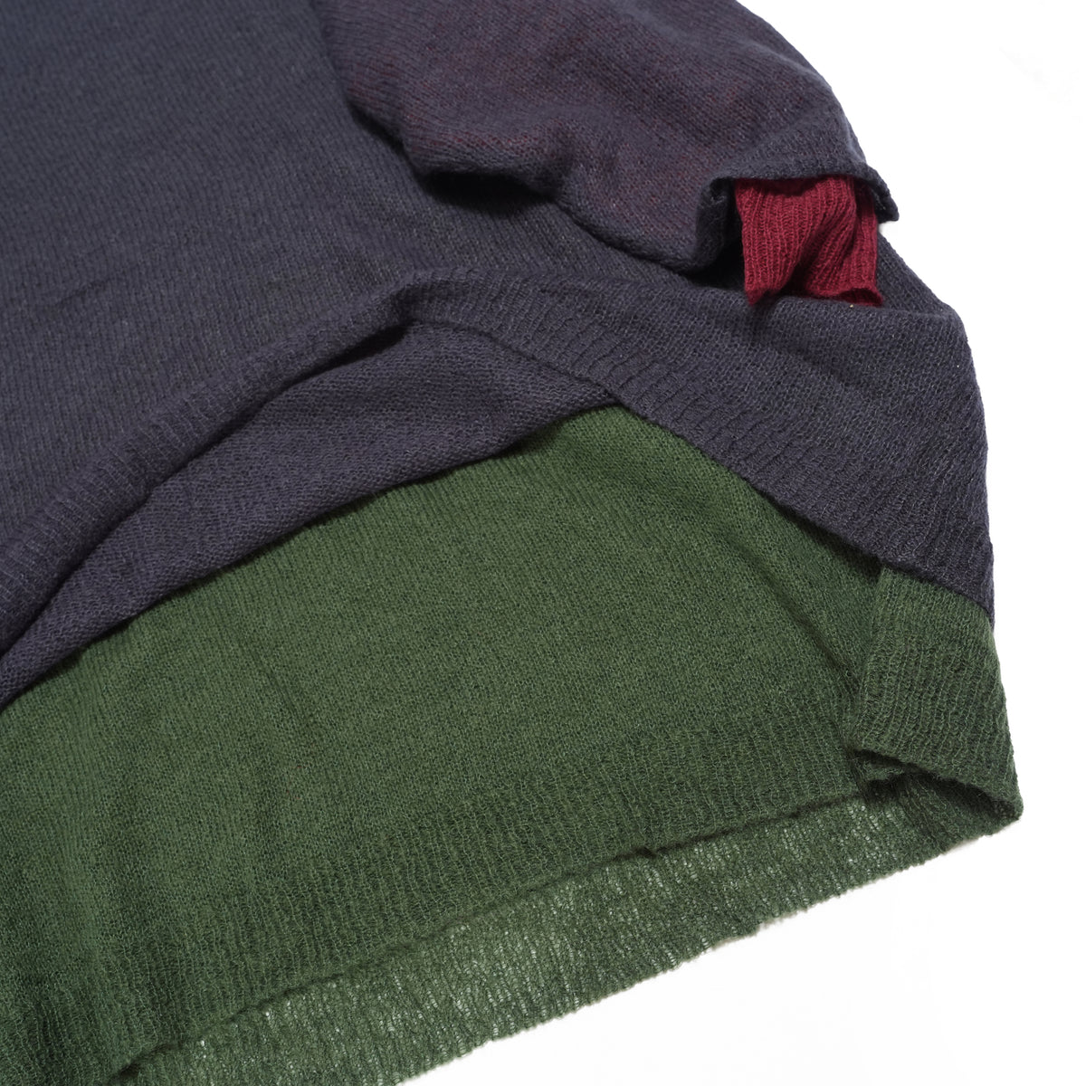 Mohair Layer Knit Pulover – Navy | STOF