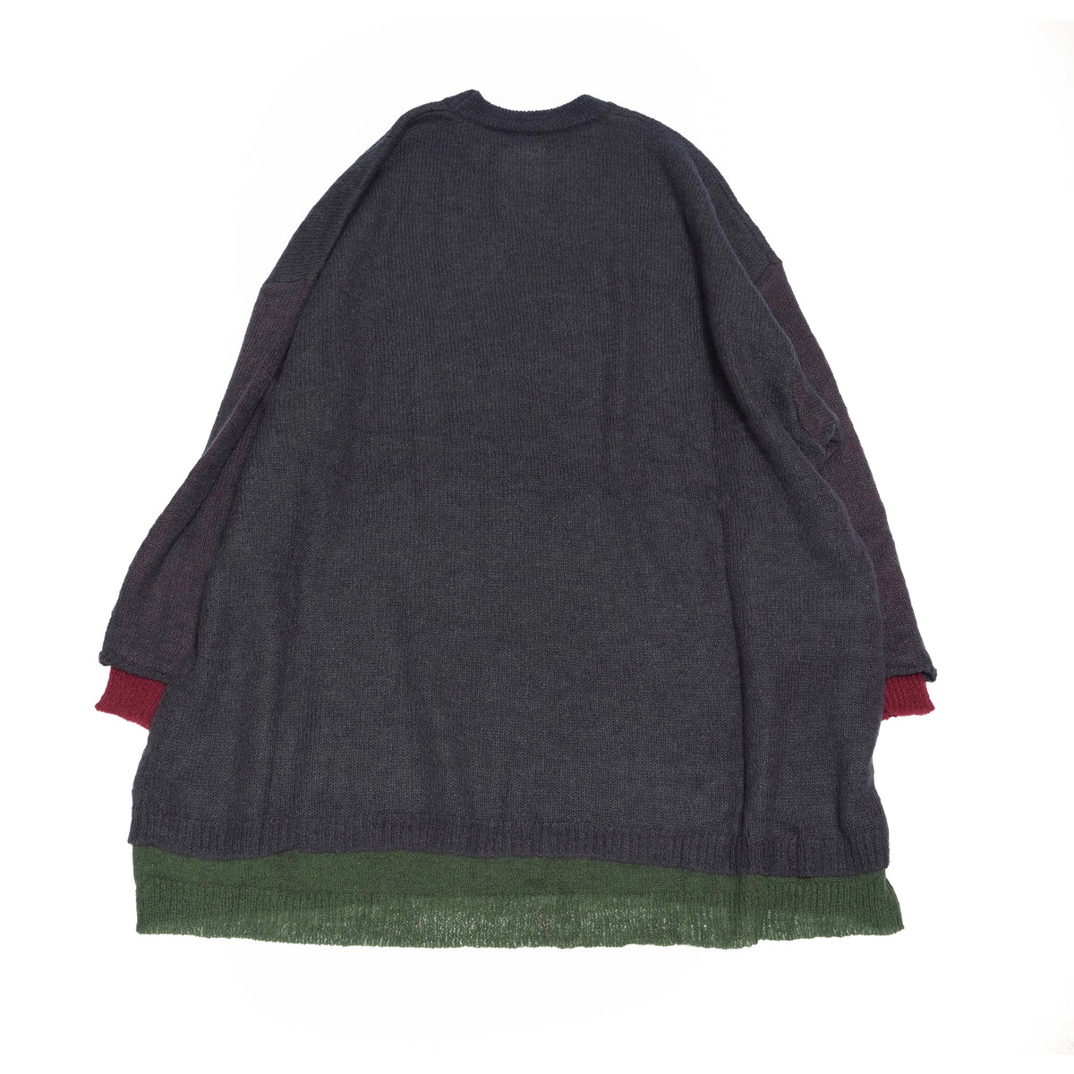 Mohair Layer Knit Pulover – Navy | STOF