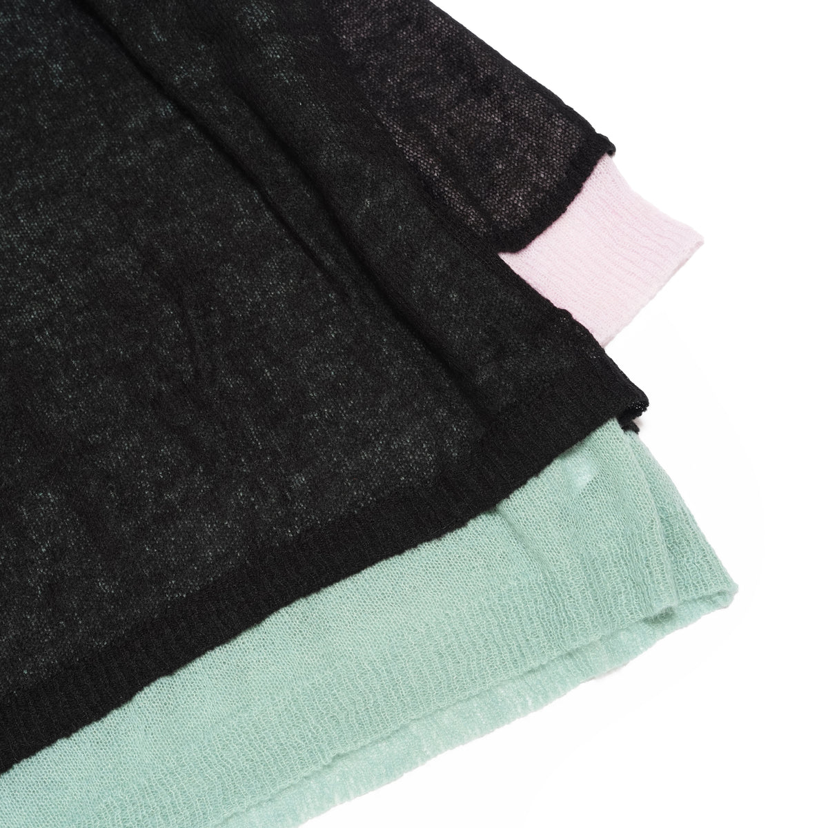 Mohair Layer Knit Pulover – Black | STOF