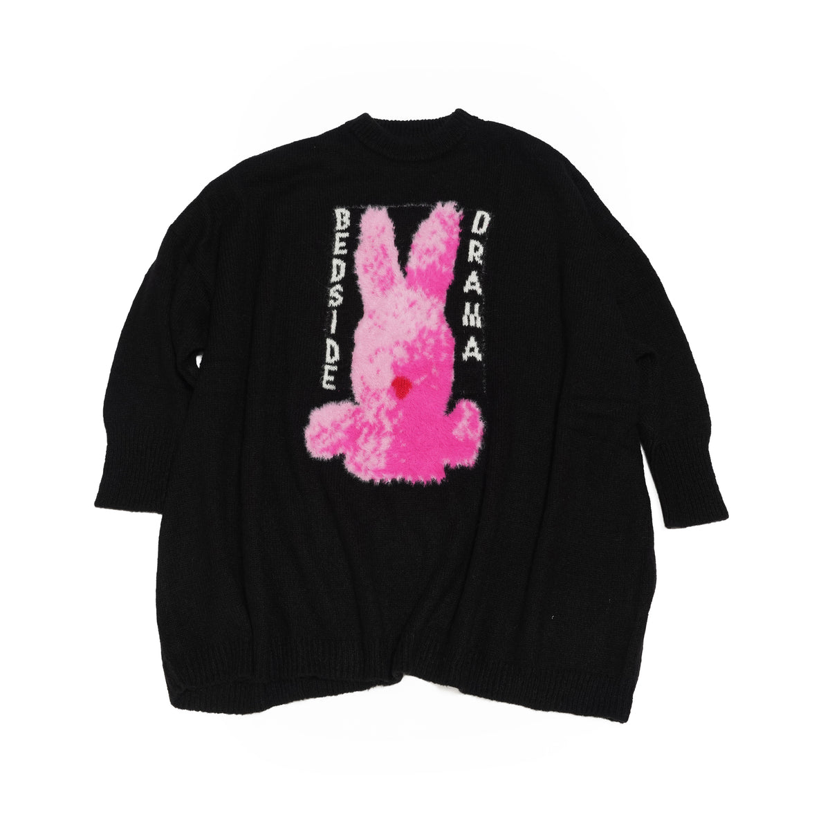 Pink Rabbit Wide Knit Sweater – Black | BEDSIDEDRAMA | 入荷予定アイテム