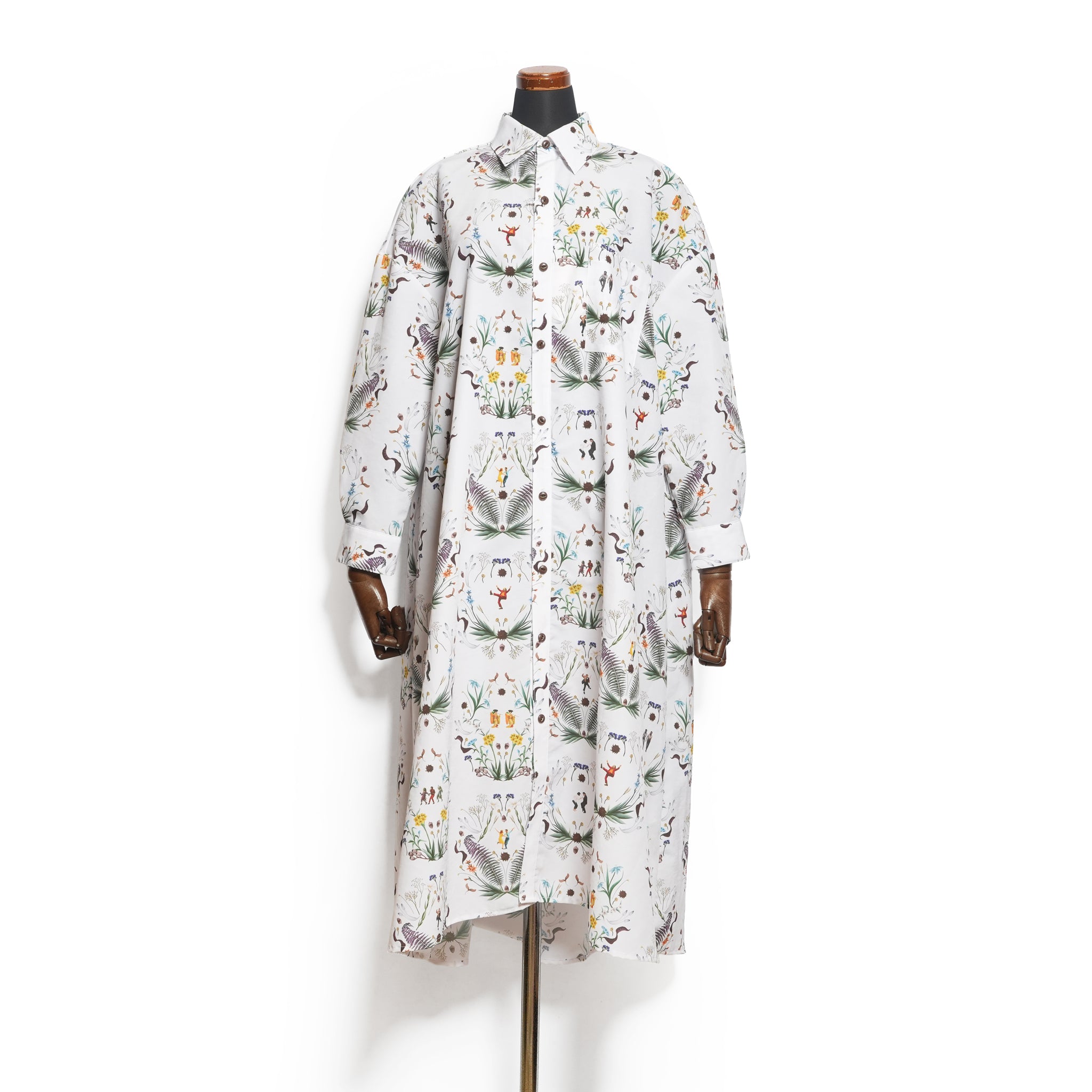 Dance In The Garden Maxi Shirt– Natural | BEDSIDEDRAMA