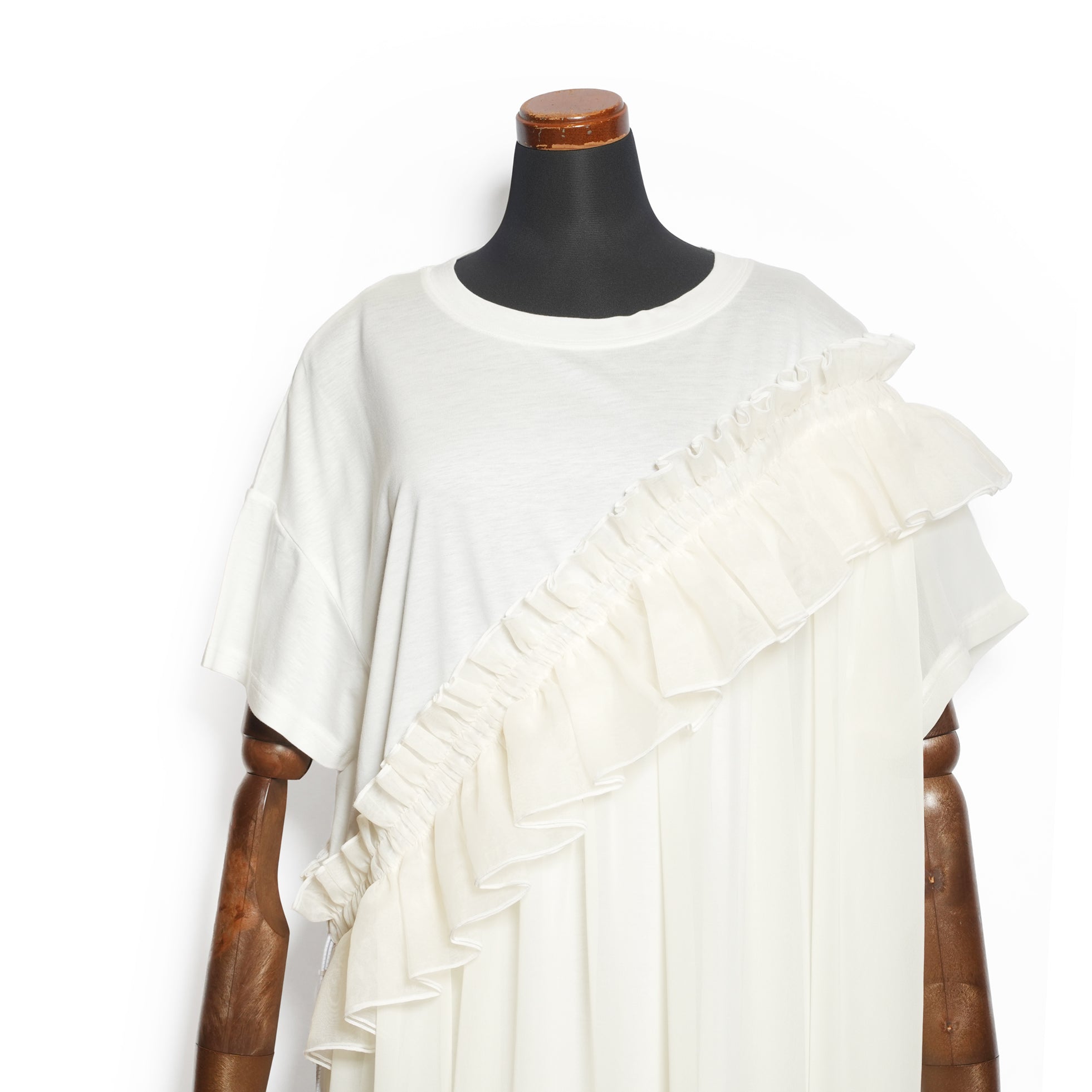 Tutu Frill Tee Dress– White | BEDSIDEDRAMA