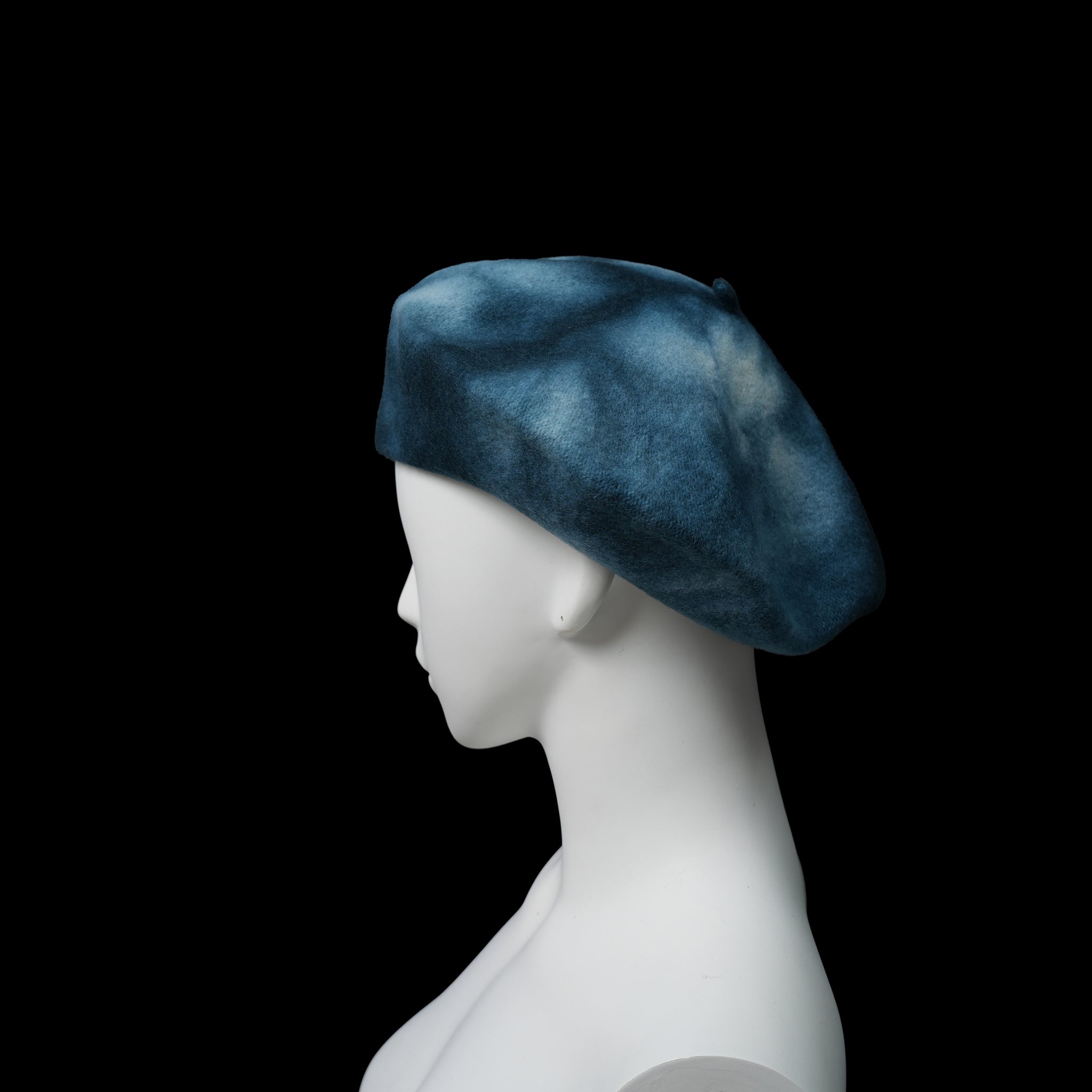 KO-013 | Classical Beret Tie Dye | Color:Black/Petrol【KOPKA_コプカ】