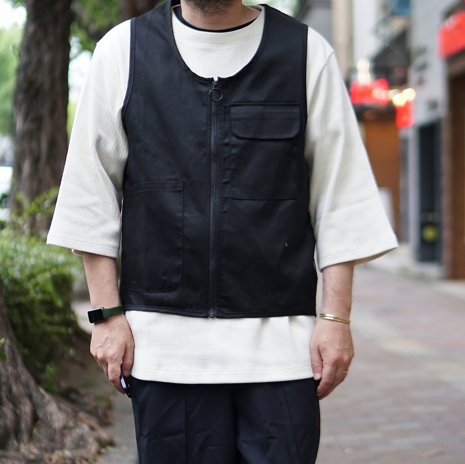 R-567 | アウトドアエプロン | Color:BK/BK  KH/BK【ROOMS_ルームス】【ネコポス選択可能】