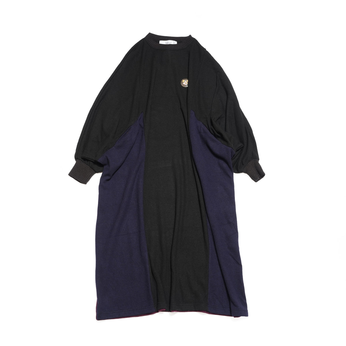 Pattern Switch Wide Dress – Black | BEDSIDEDRAMA