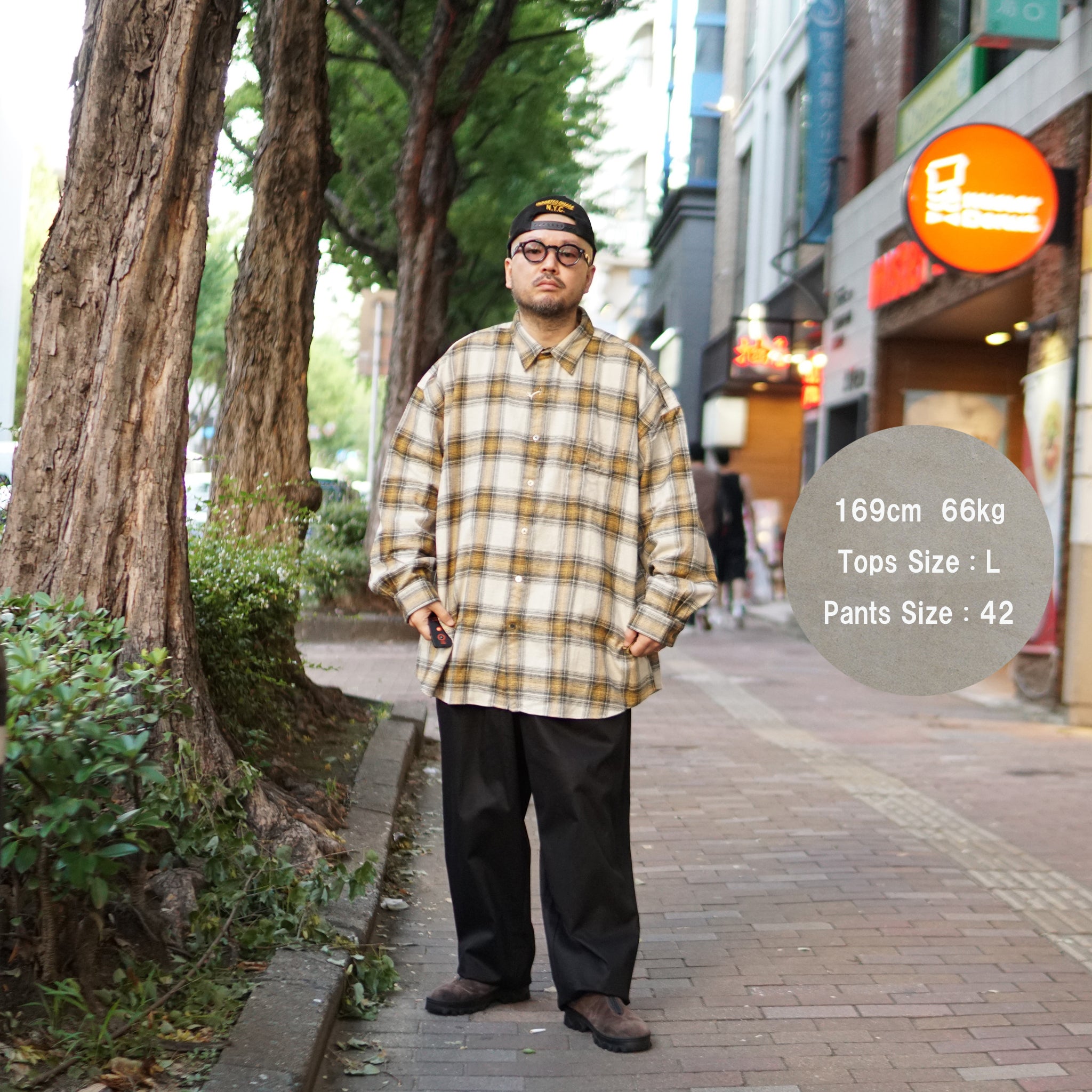 No:2023aw-RGW-01 | Name:REGULAR WIDE SHIRT-AMERANGE CHECK | Color:Yellow/Blue/Red【CATTA_カッタ】