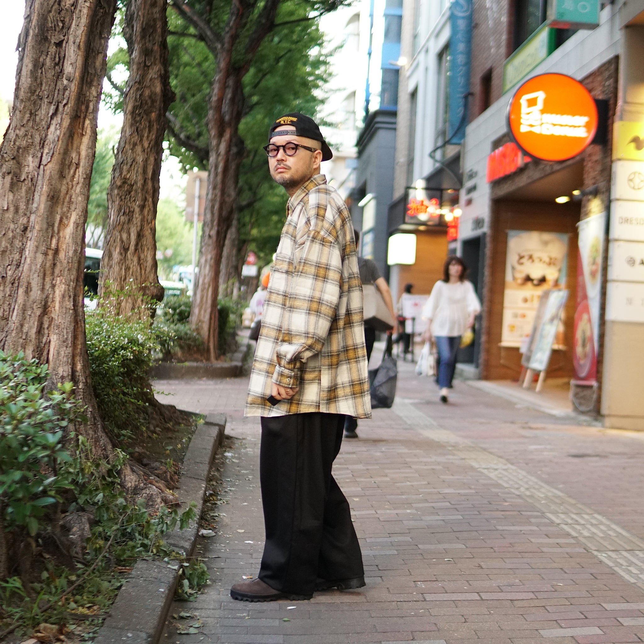 No:2023aw-RGW-01 | Name:REGULAR WIDE SHIRT-AMERANGE CHECK | Color:Yellow/Blue/Red【CATTA_カッタ】