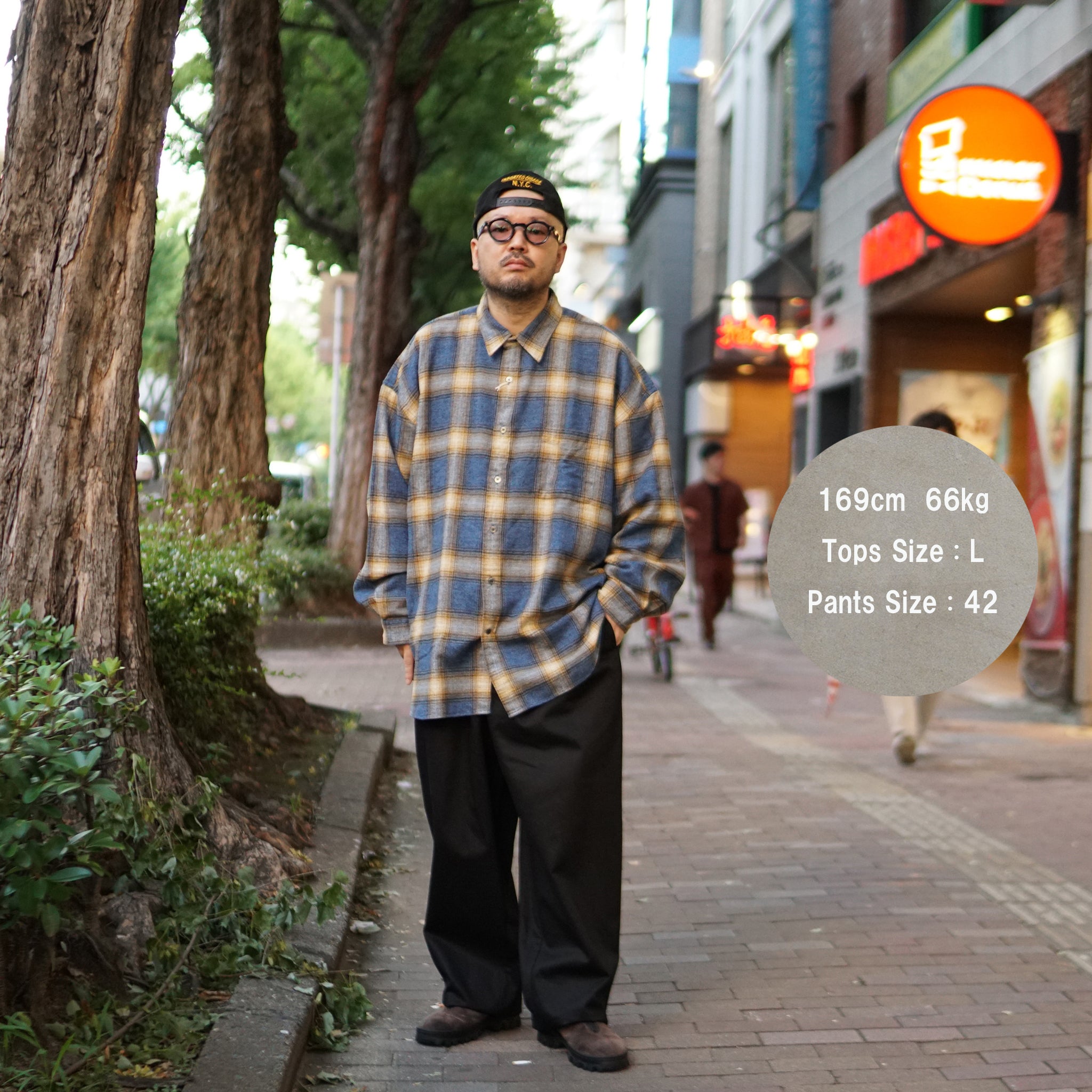 No:2023aw-RGW-01 | Name:REGULAR WIDE SHIRT-AMERANGE CHECK | Color:Yellow/Blue/Red【CATTA_カッタ】