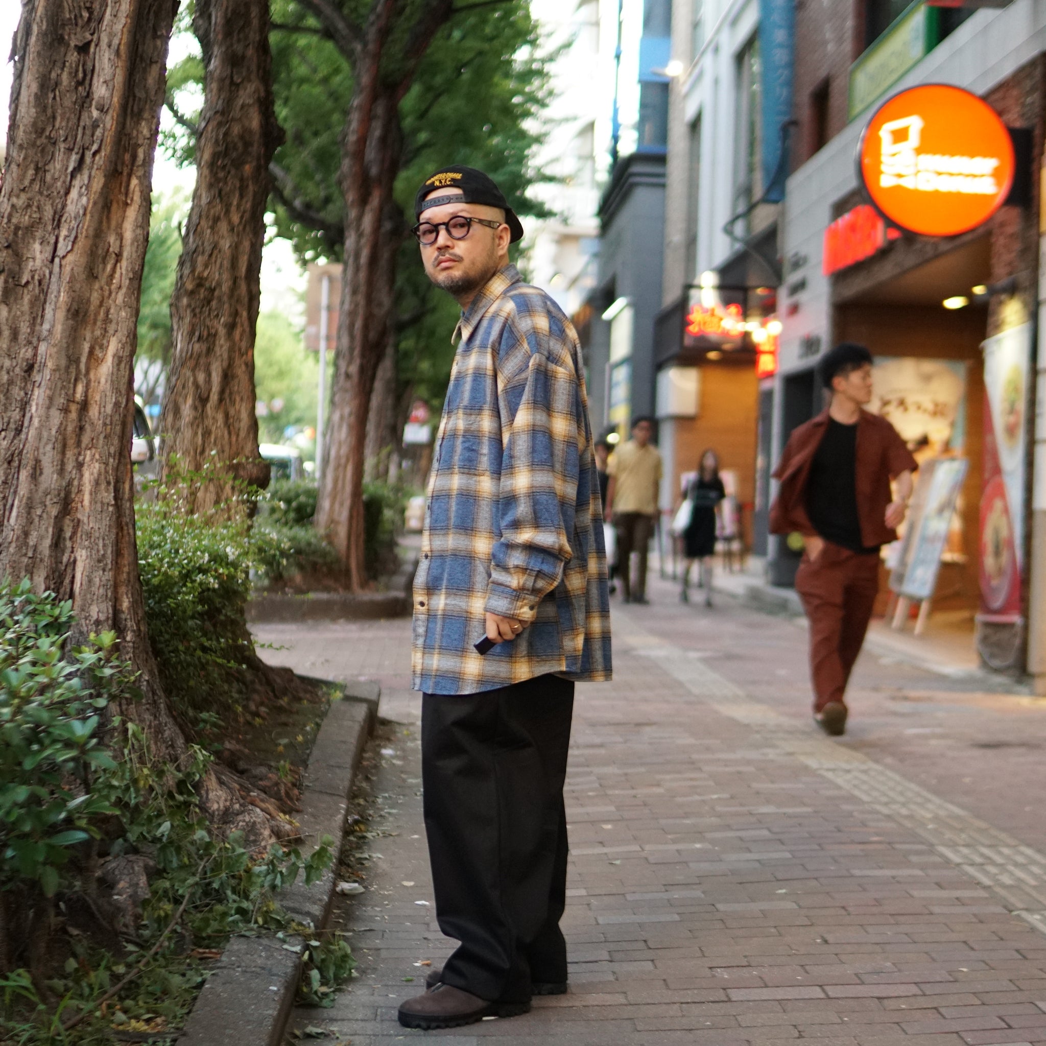 No:2023aw-RGW-01 | Name:REGULAR WIDE SHIRT-AMERANGE CHECK | Color:Yellow/Blue/Red【CATTA_カッタ】