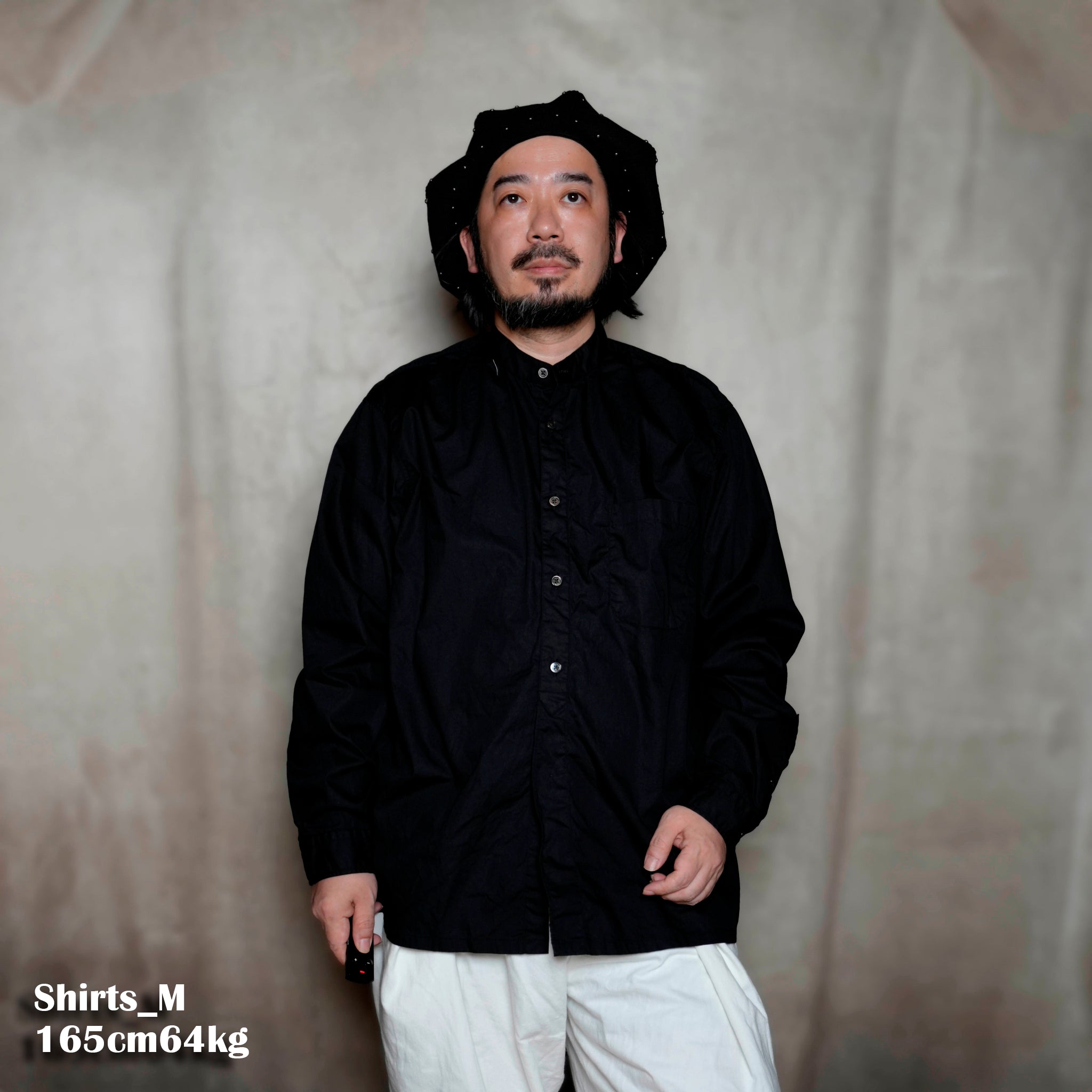 FPO-02_BLACK | FAKE PULLOVER SHIRT-BROAD | Color:Black【CATTA_カッタ】