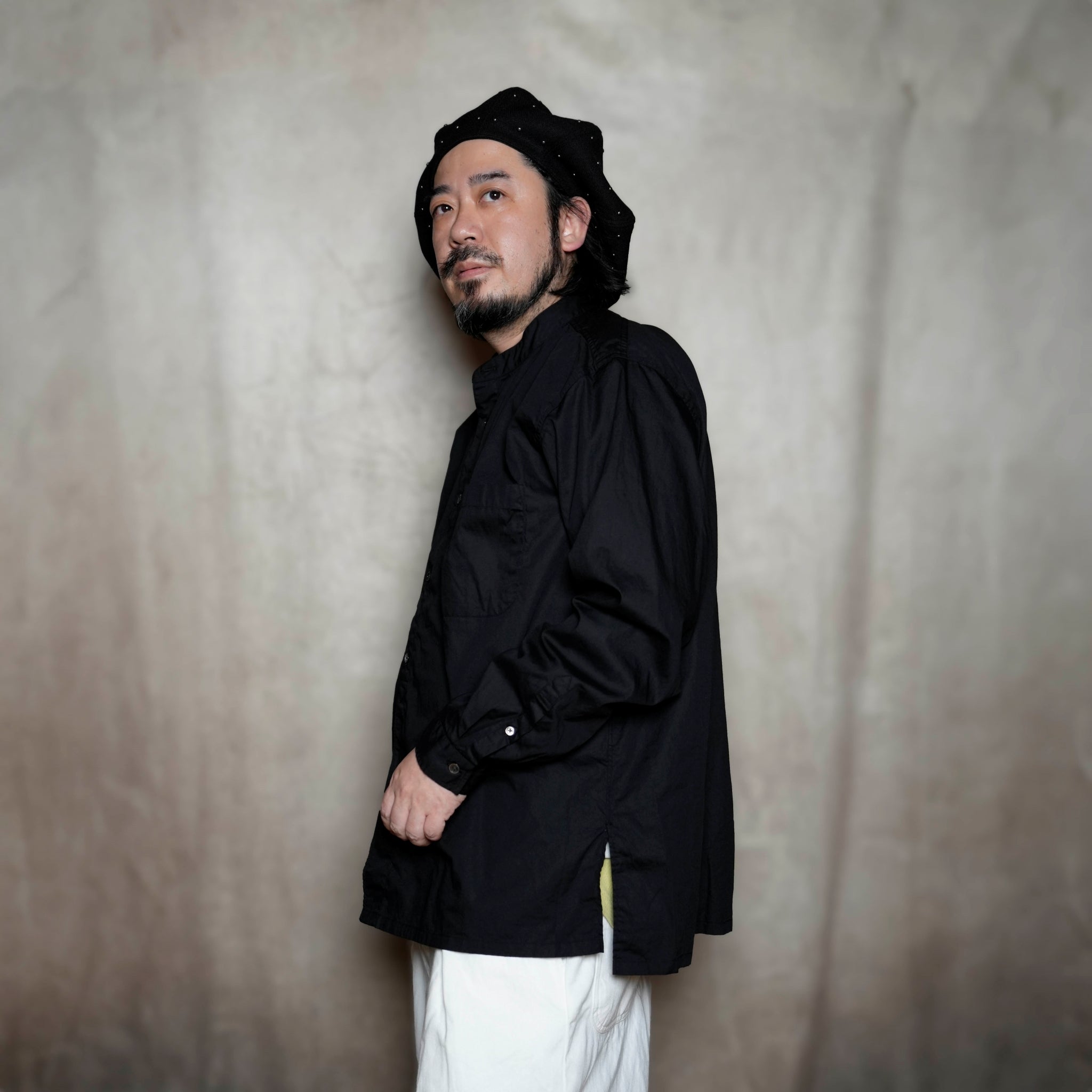 FPO-02_BLACK | FAKE PULLOVER SHIRT-BROAD | Color:Black【CATTA_カッタ】