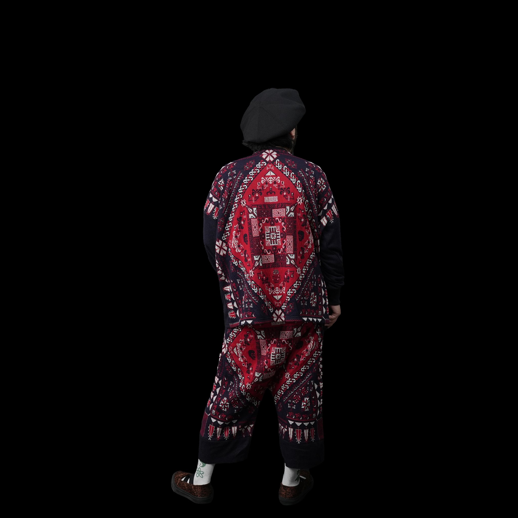 No:SF23AW-22 | Name:Jaquard Wide Pulover | Color:Navy【STOF_ストフ】