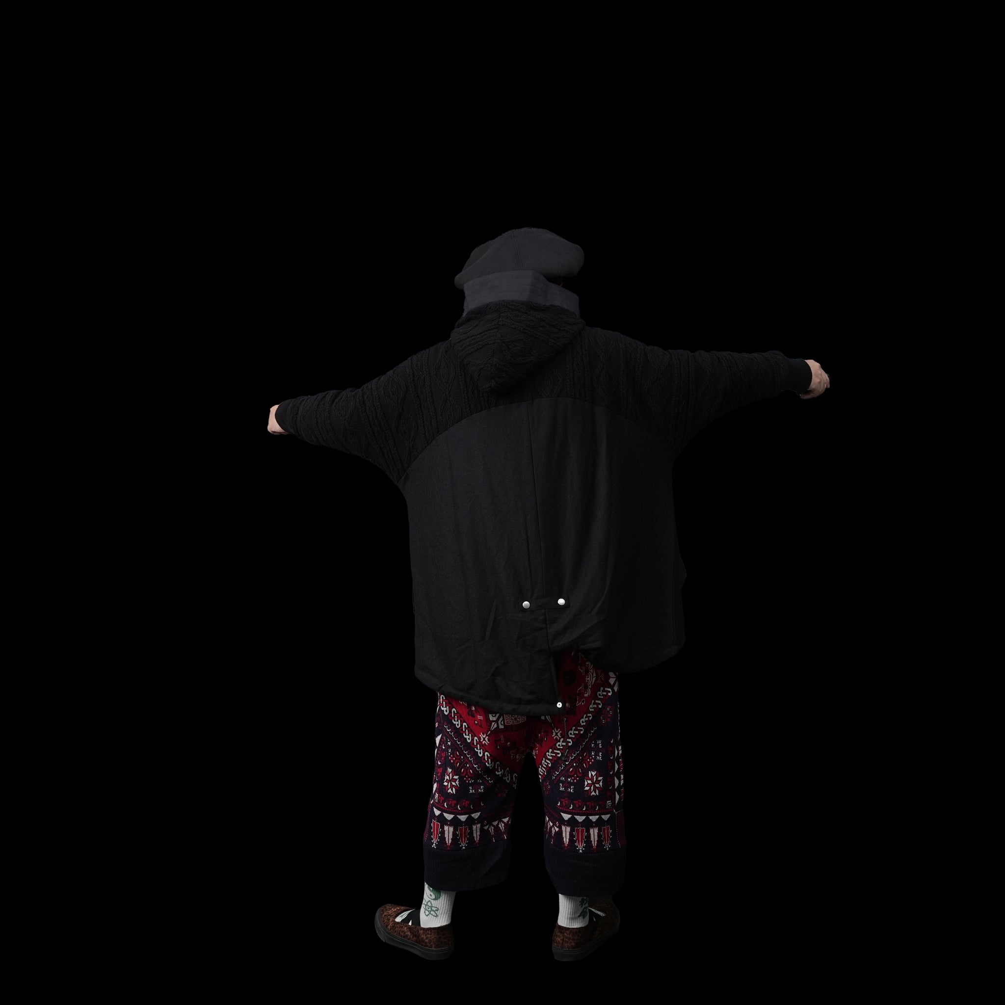 No:bsd23AW-08 | Name:Big Hood Northen Blouson | Color:Black【BEDSIDEDRAMA_ベッドサイドドラマ】