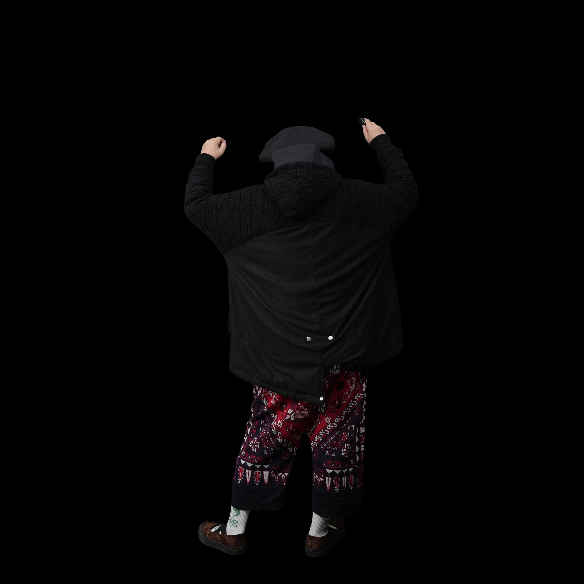 No:bsd23AW-08 | Name:Big Hood Northen Blouson | Color:Black【BEDSIDEDRAMA_ベッドサイドドラマ】