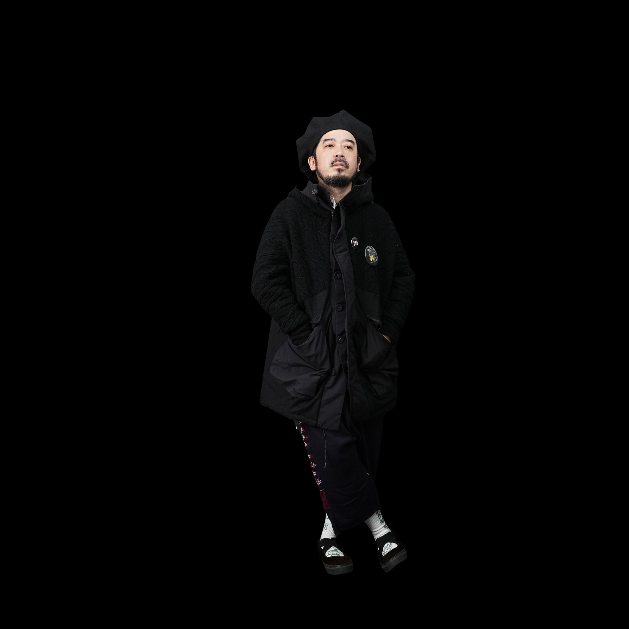 No:bsd23AW-08 | Name:Big Hood Northen Blouson | Color:Black【BEDSIDEDRAMA_ベッドサイドドラマ】【archive】