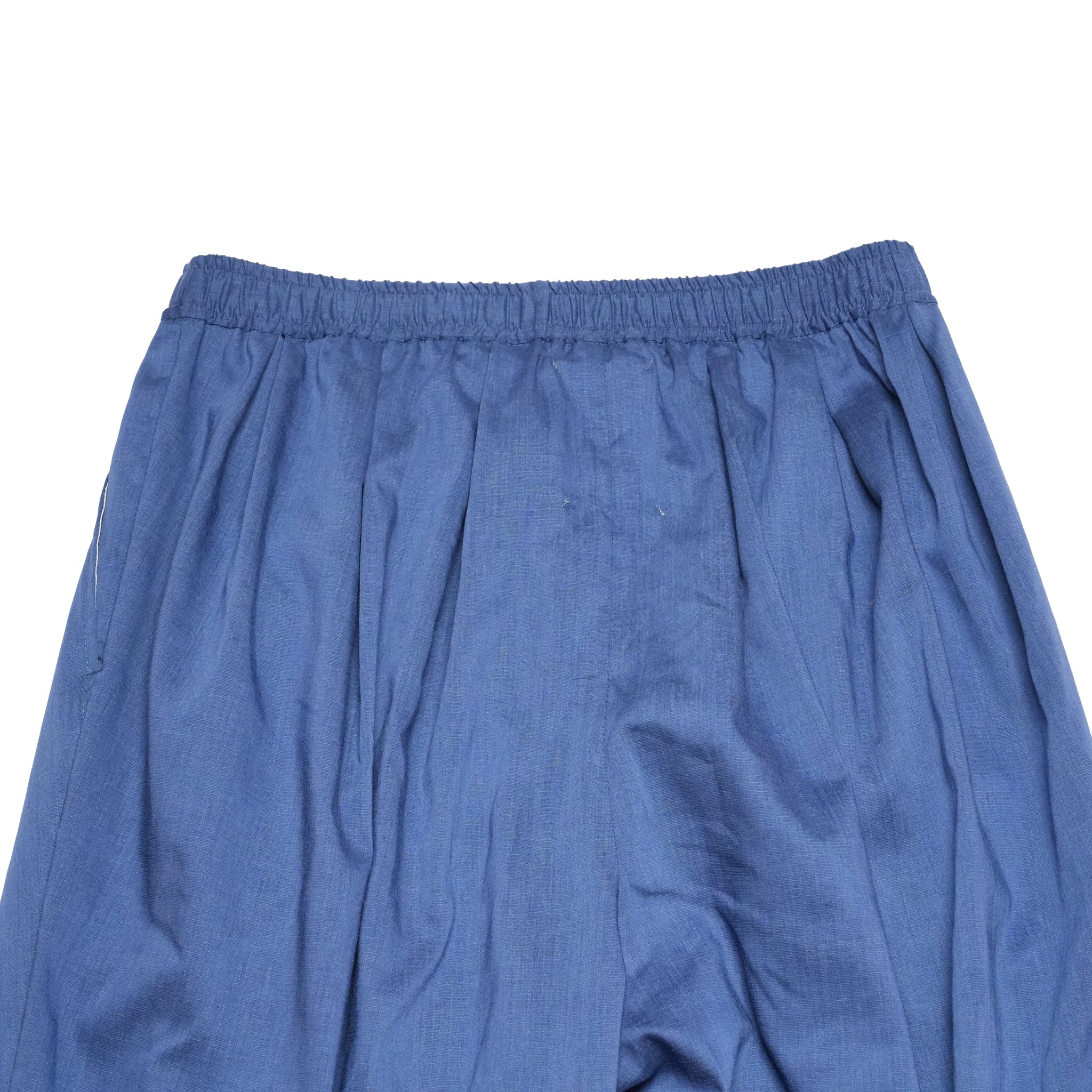 TRIPLE TUCK LINEN PANTS– Blue | STOF