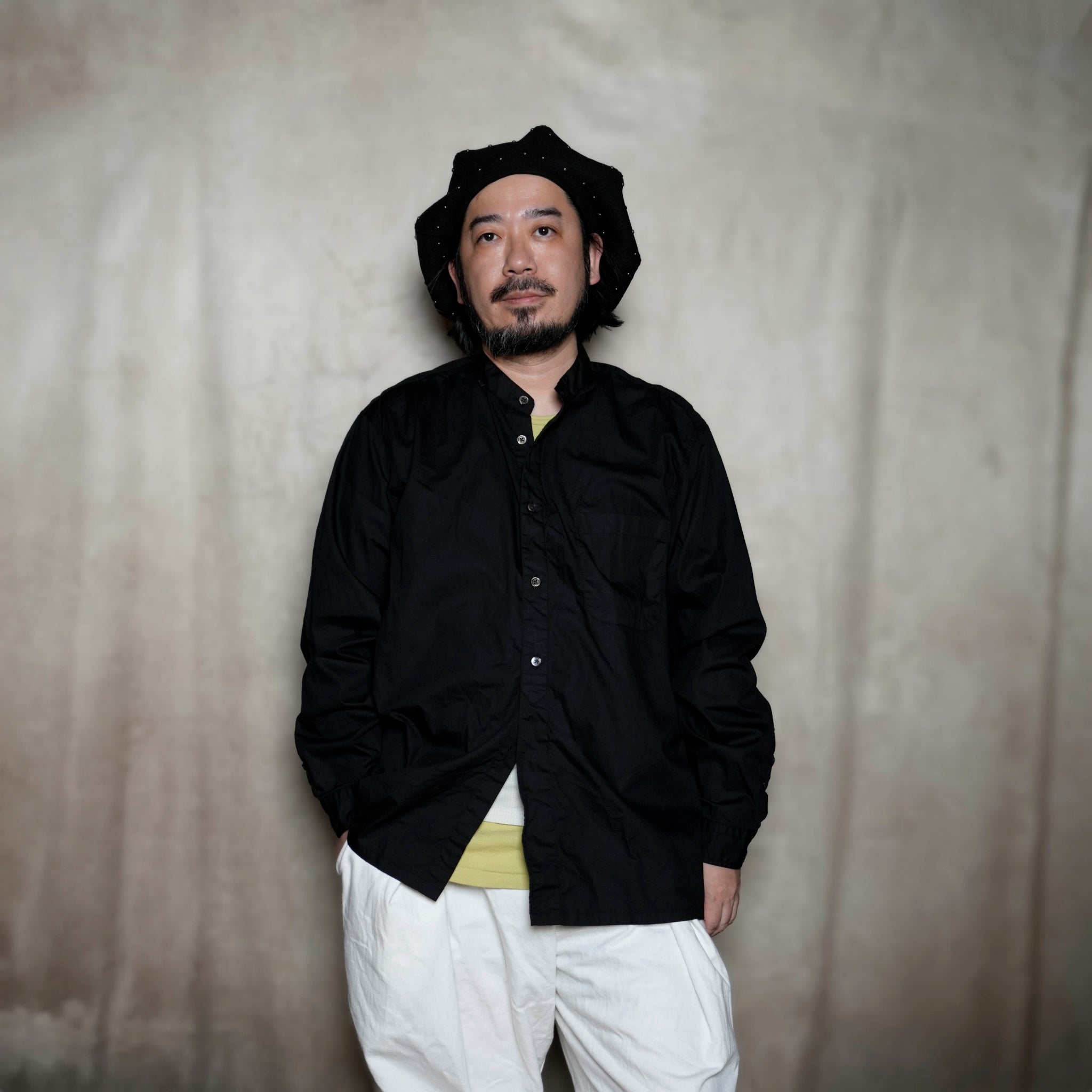 FPO-02_BLACK | FAKE PULLOVER SHIRT-BROAD | Color:Black【CATTA_カッタ】