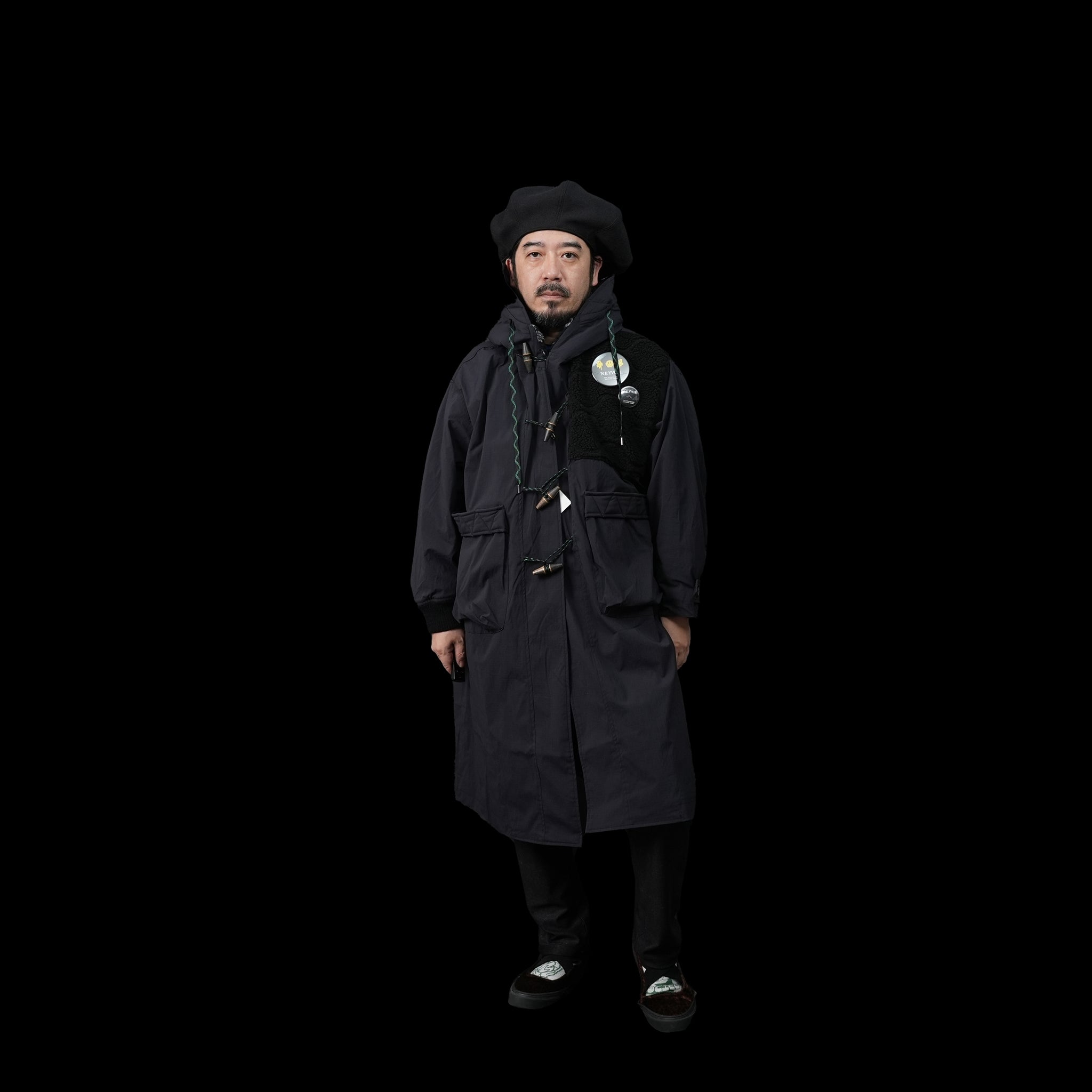 No:NV23AW-02 | Name:CORDURA® Outdoor Duffle Coat | Color:Black【NEYVOR_ネイバー】