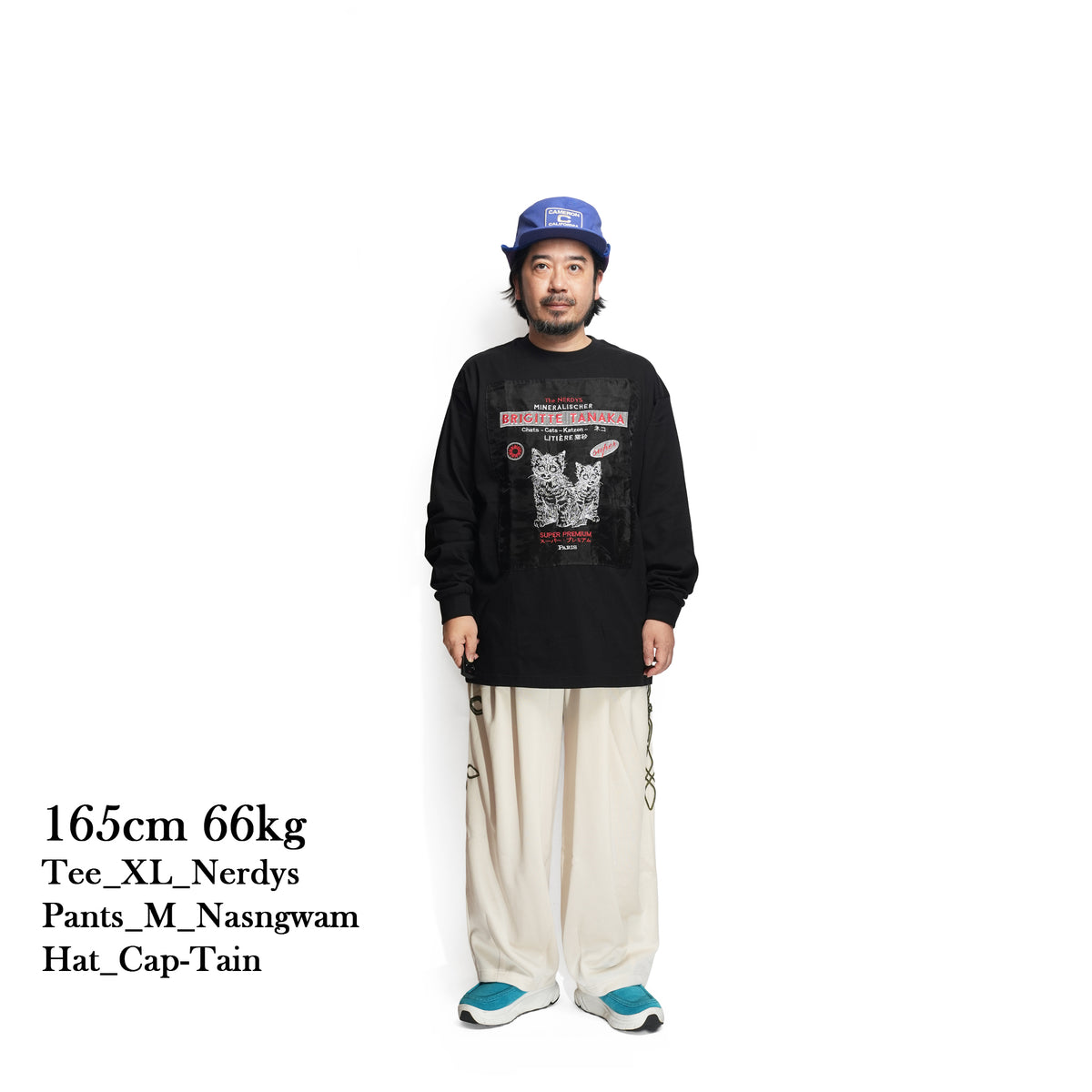 Brigitte Tanaka×The NERDYS CATS L/S – Black | NERDYS