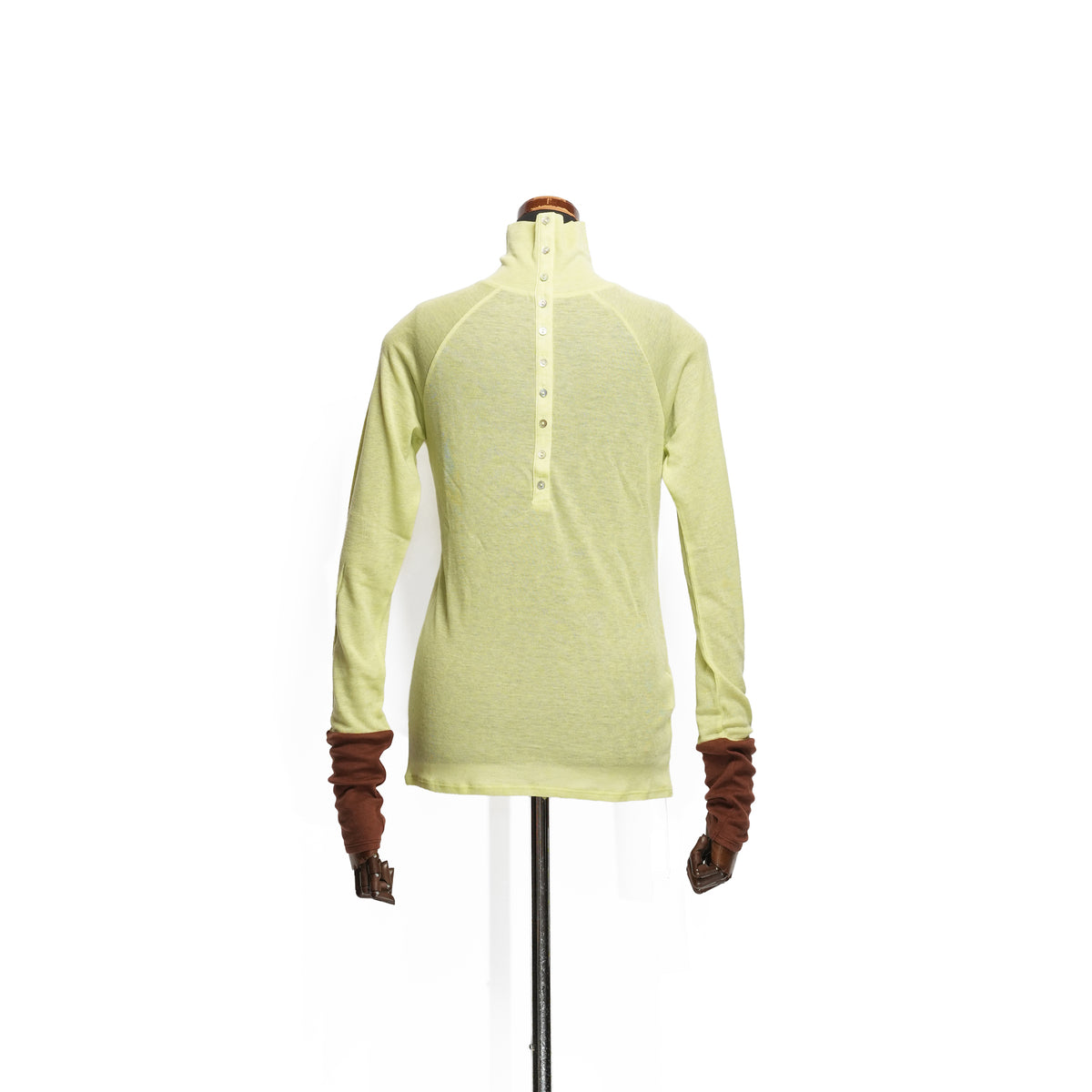 front button turtleneck – Lime | WHYTO