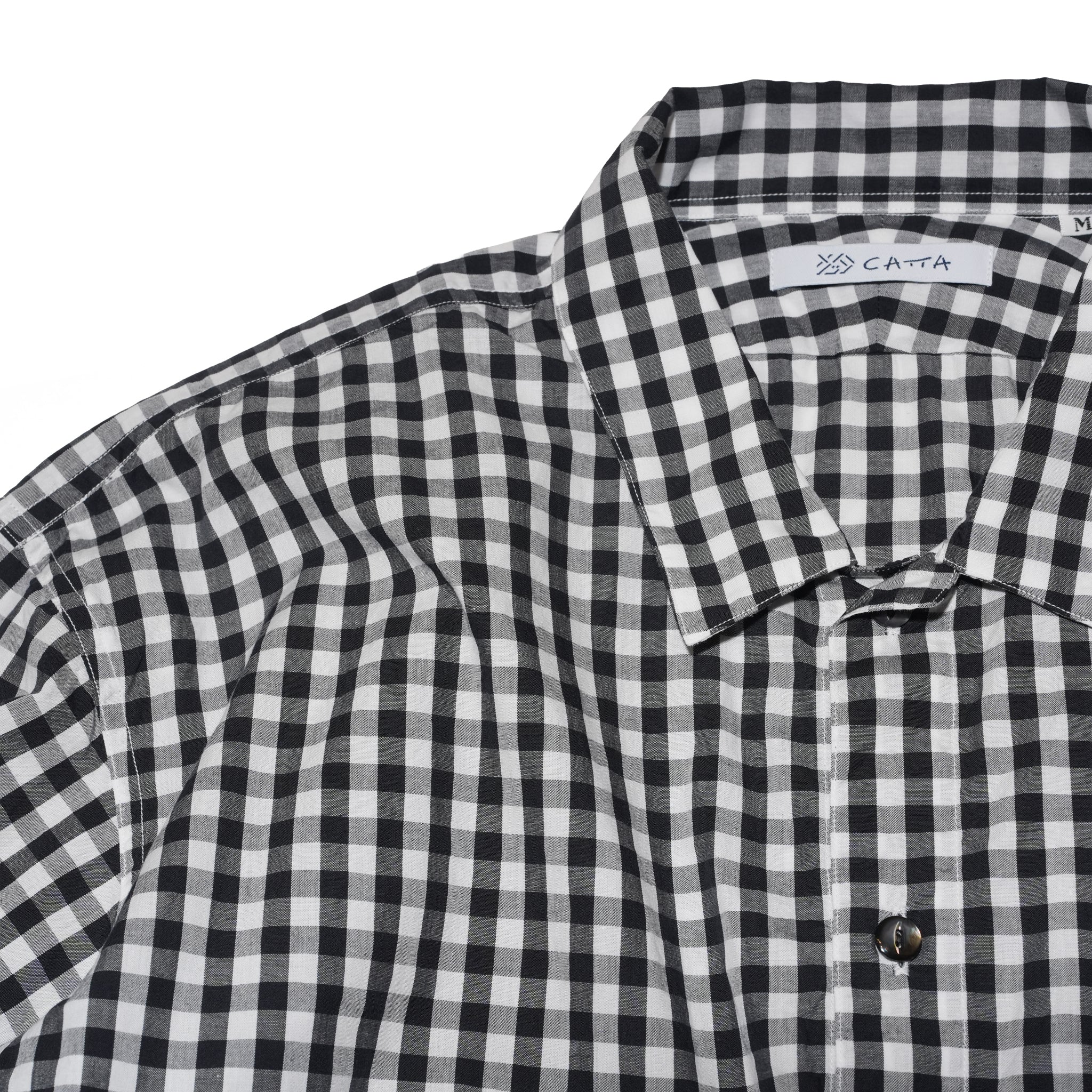 W POCKET SHIRT-GINGHAM – Black | CATTA SHIRTS