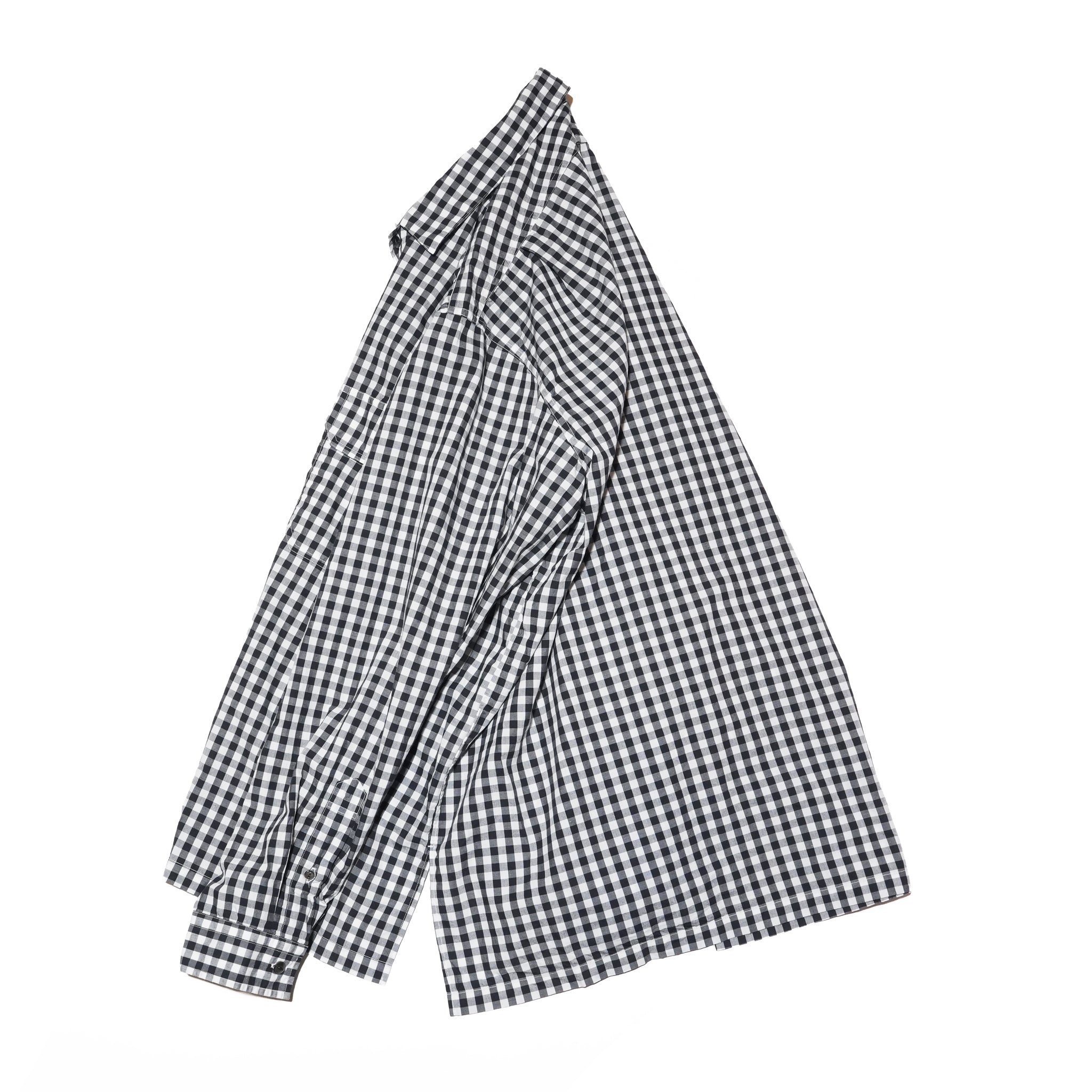 W POCKET SHIRT-GINGHAM – Black | CATTA SHIRTS