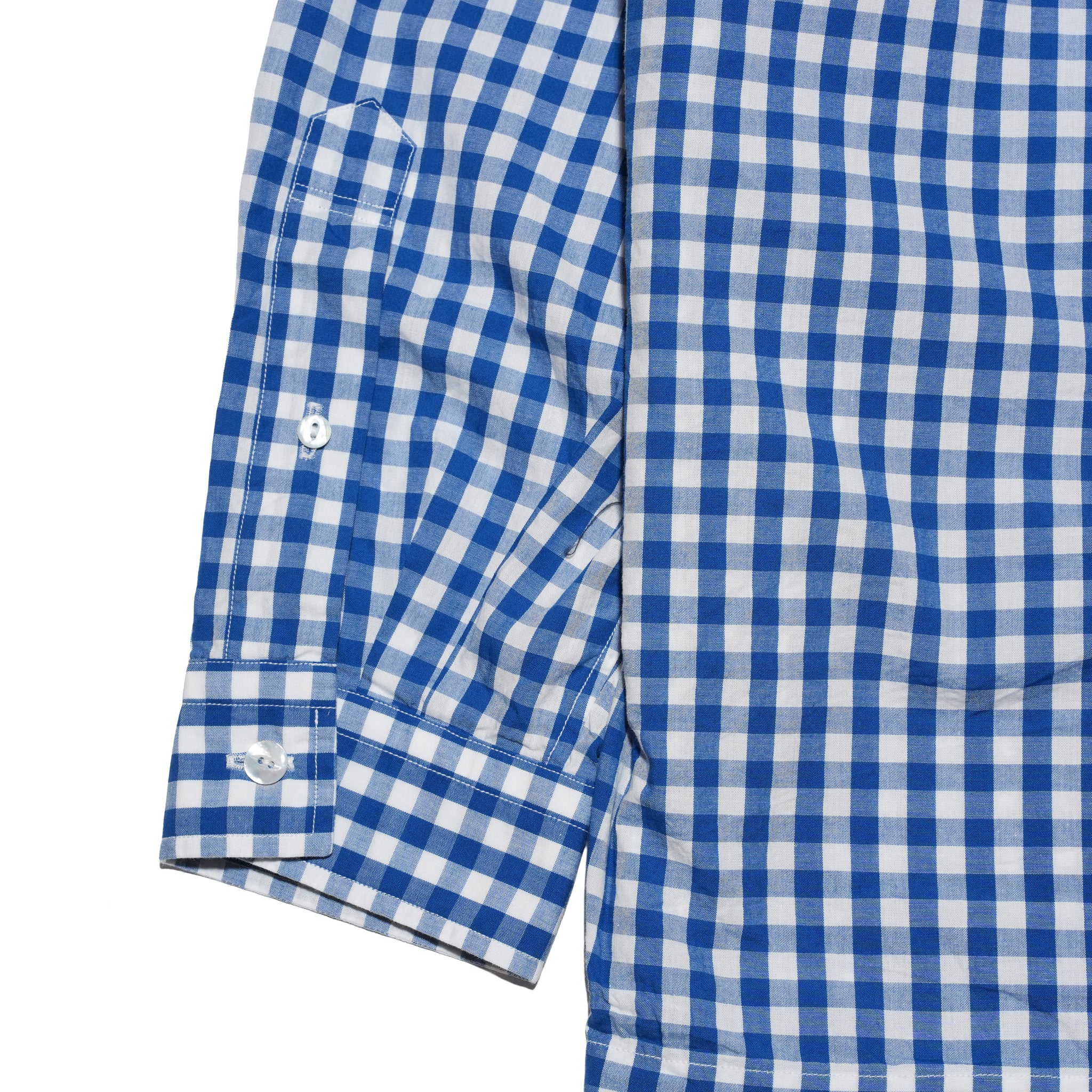 W POCKET SHIRT-GINGHAM – Blue | CATTA SHIRTS