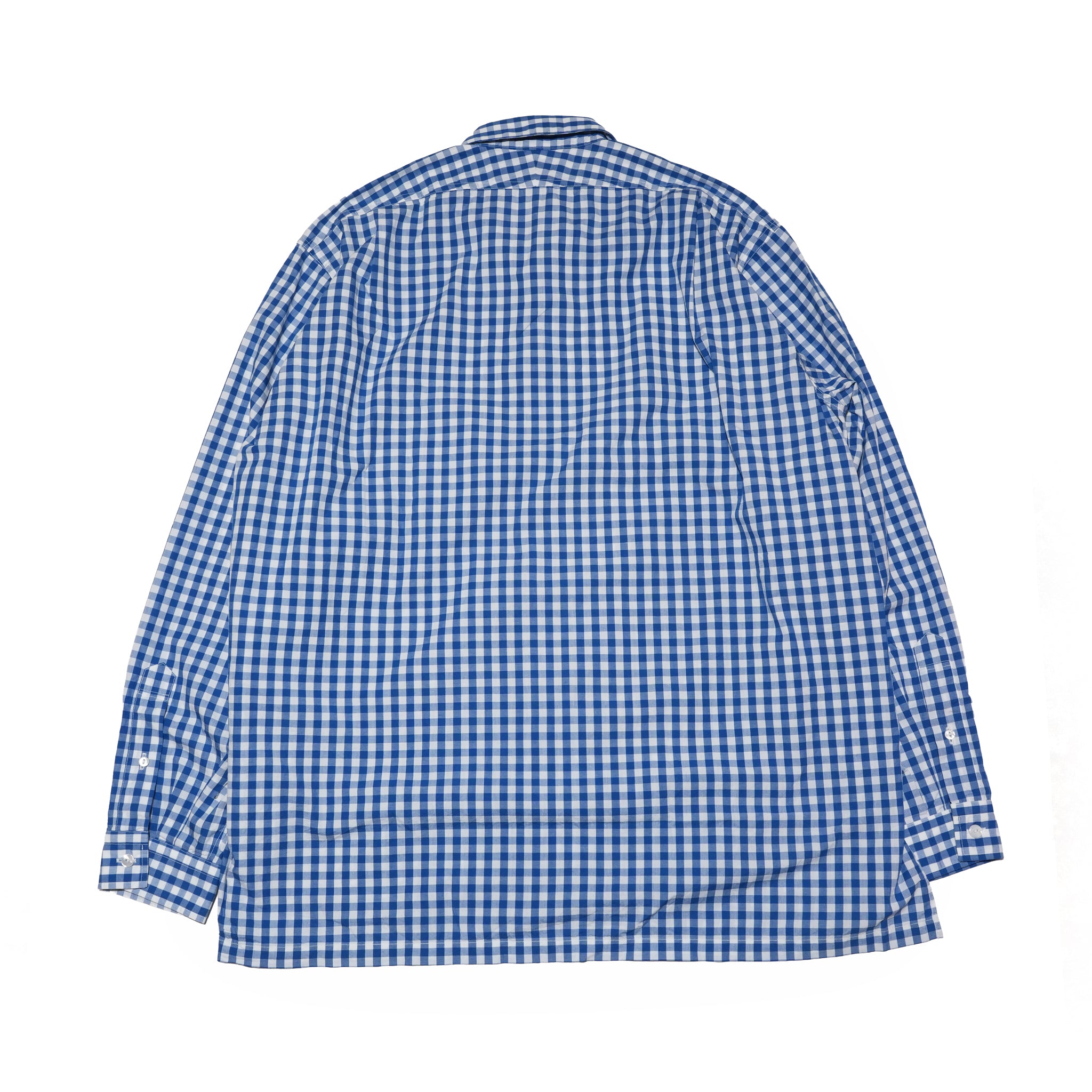 W POCKET SHIRT-GINGHAM – Blue | CATTA SHIRTS